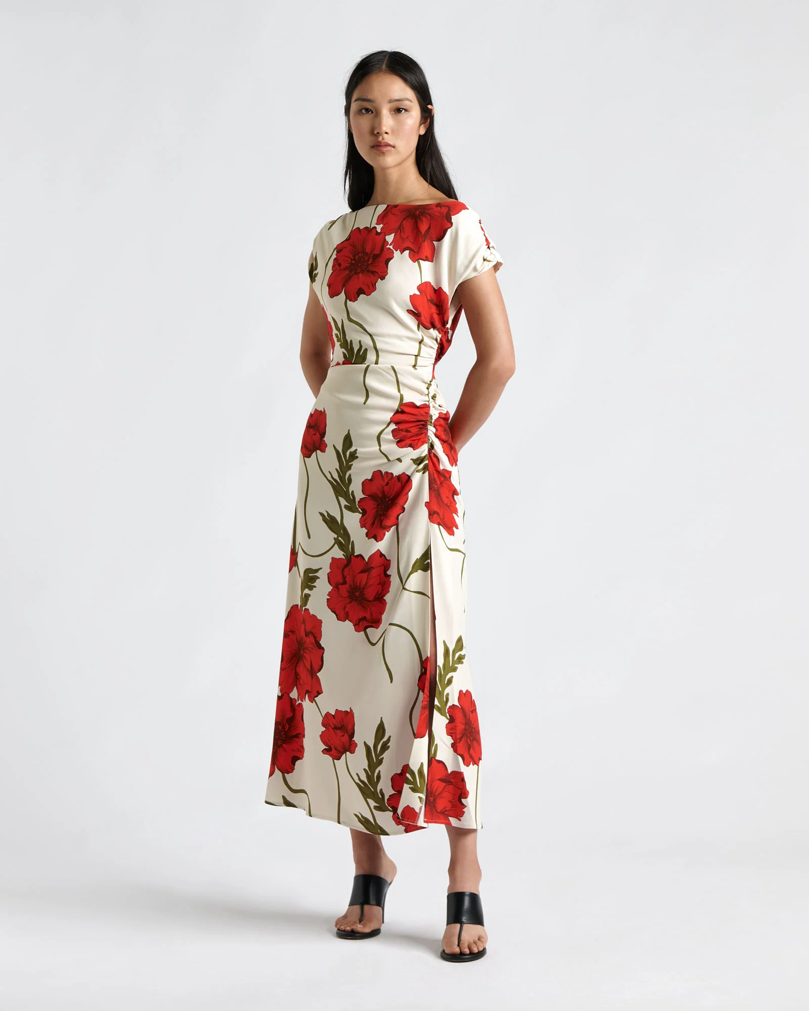 Poppy Draped Midi Dress