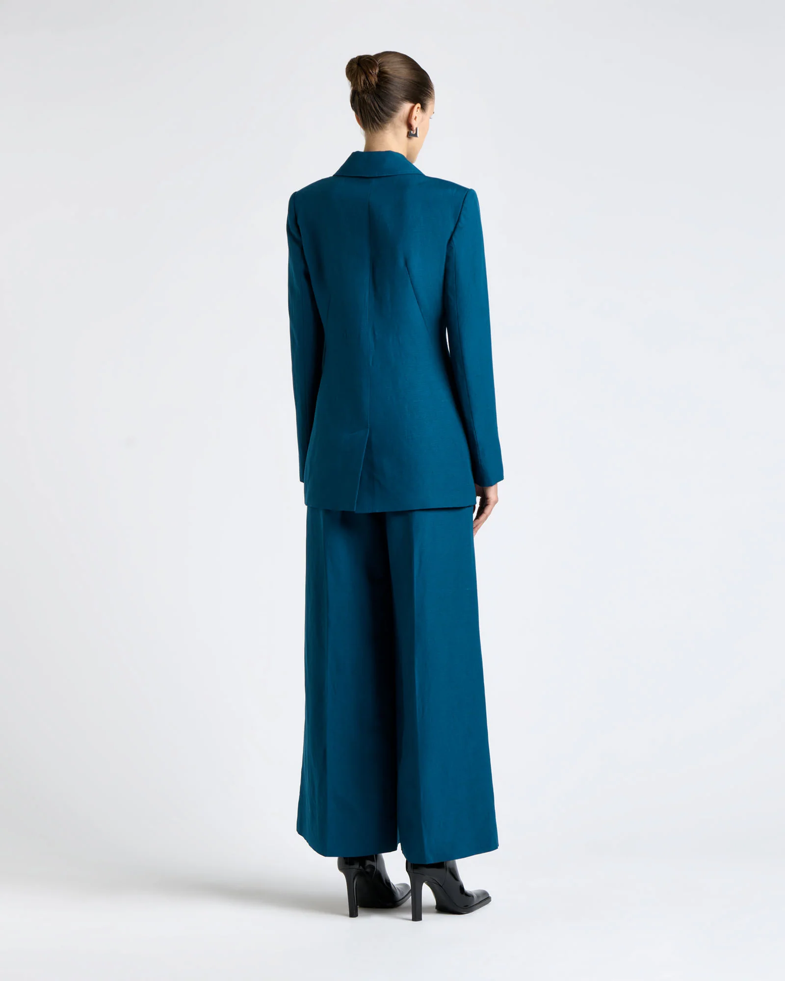 Linen Blend Hourglass Blazer