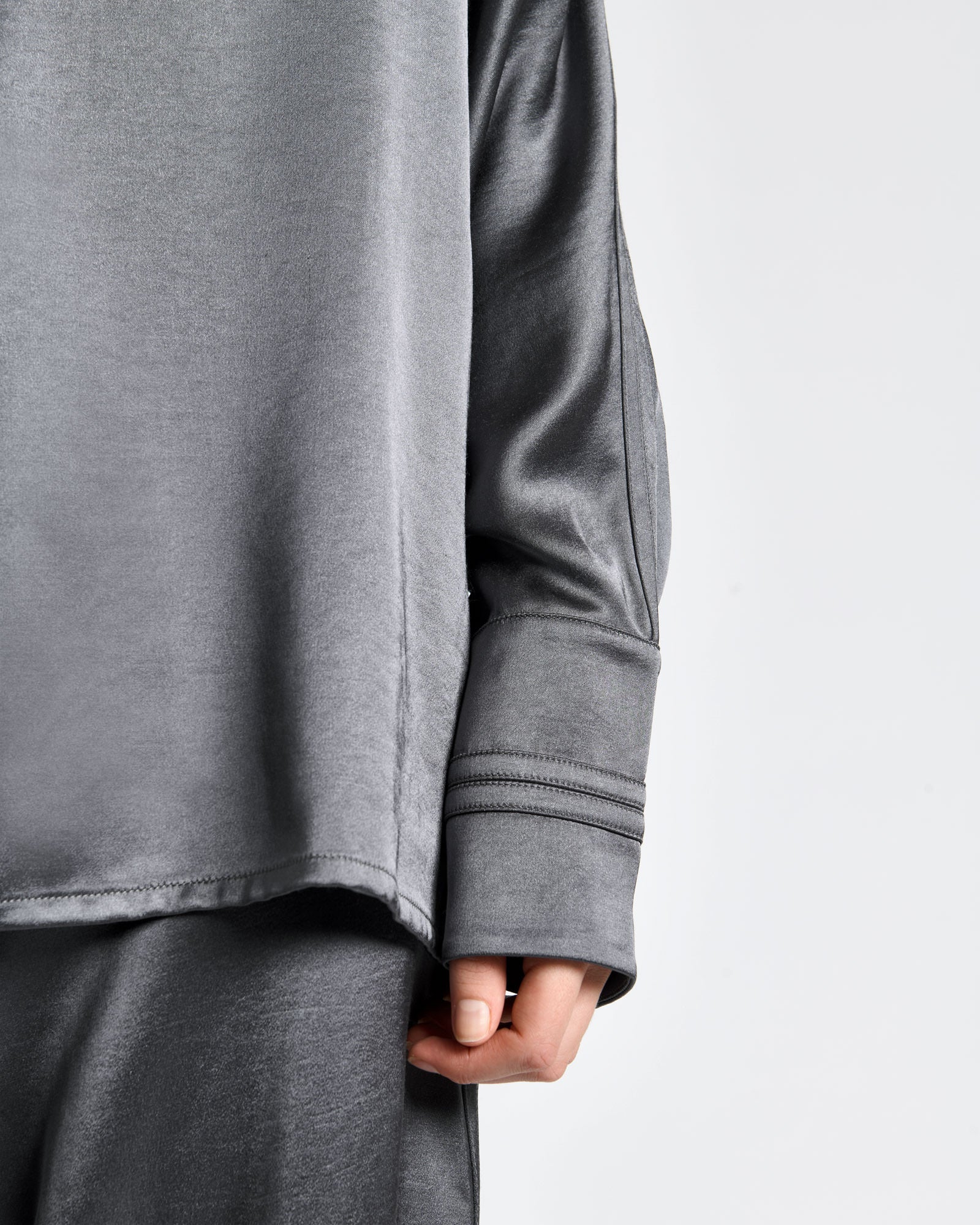 Satin Bind Detail Shirt
