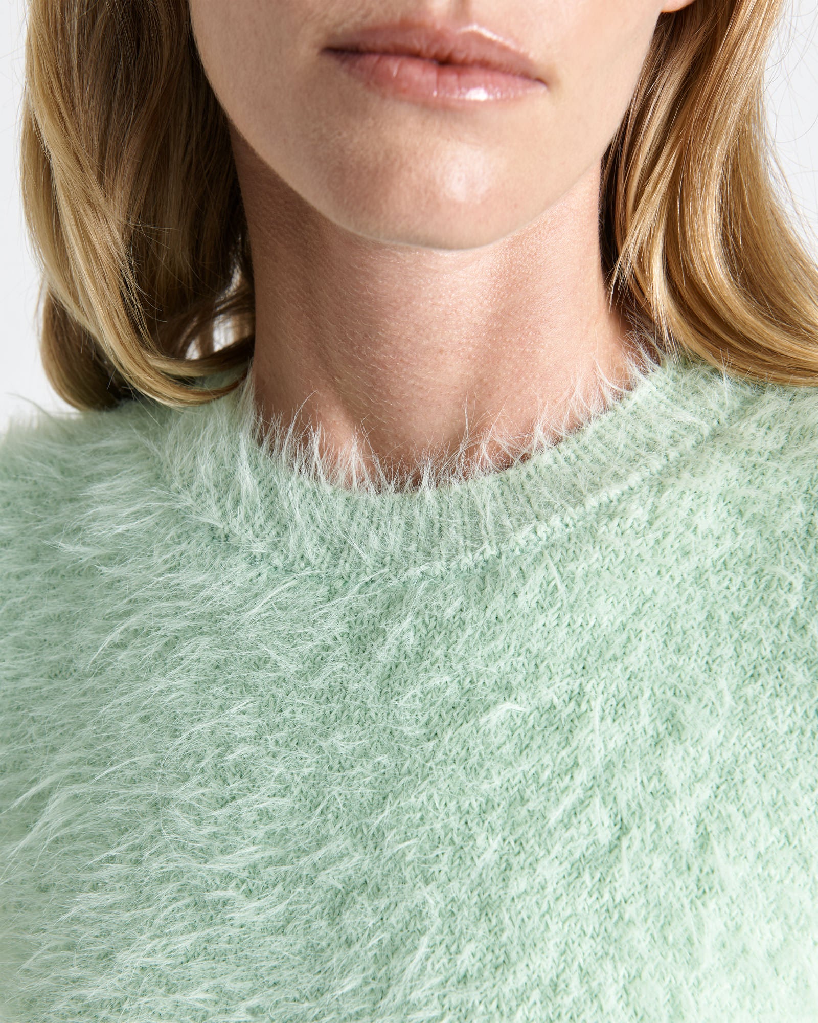 Fluffy Short Sleeve Knit