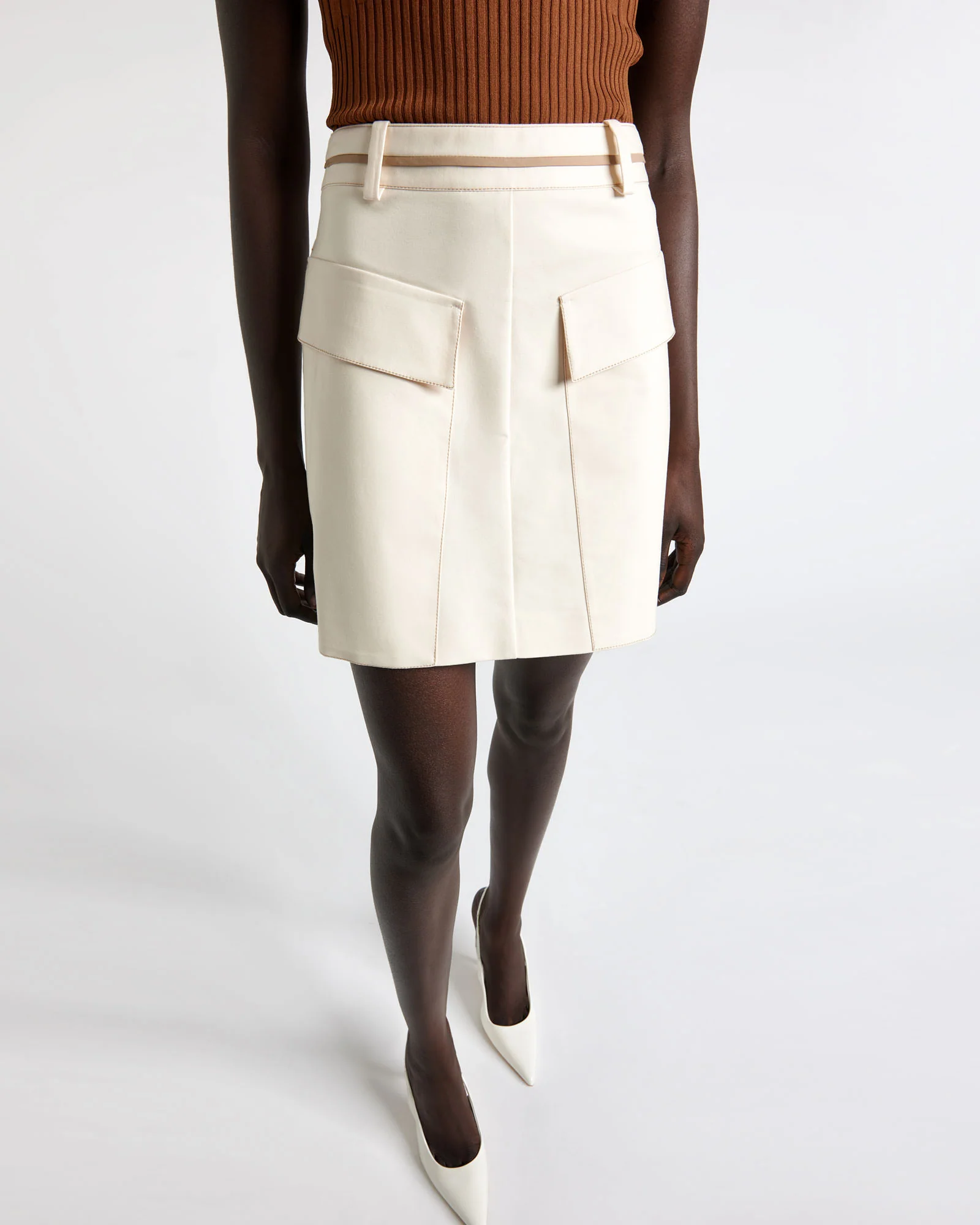 Organic Cotton Utility Mini Skirt