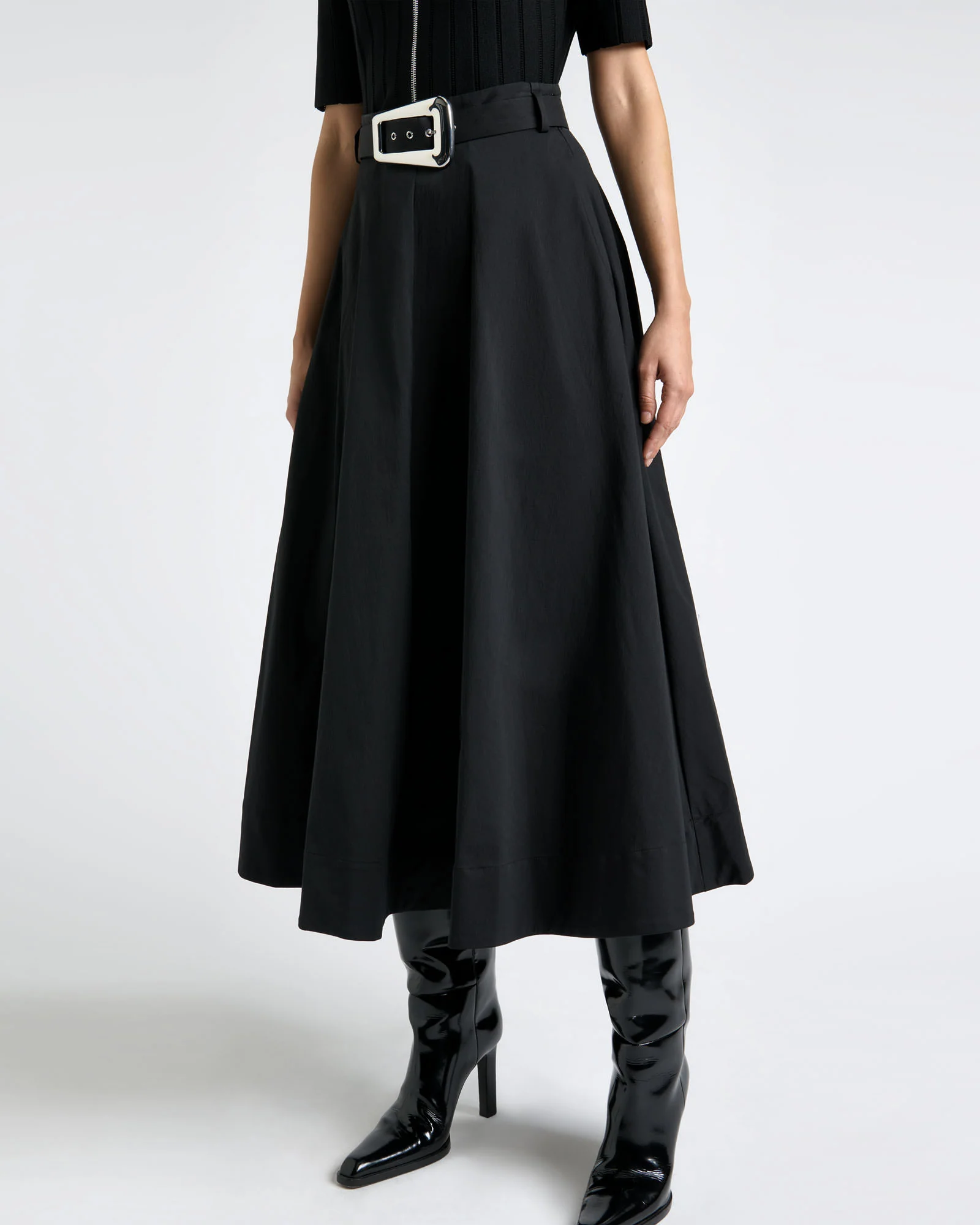 Good Earth Cotton Midi Circle Skirt