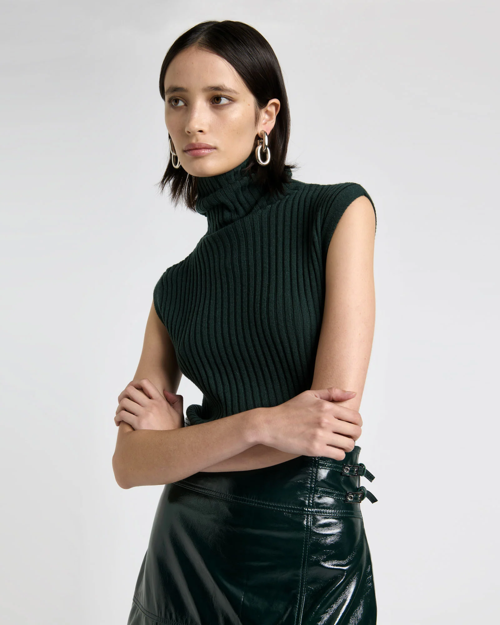 Merino Roll Neck Tank