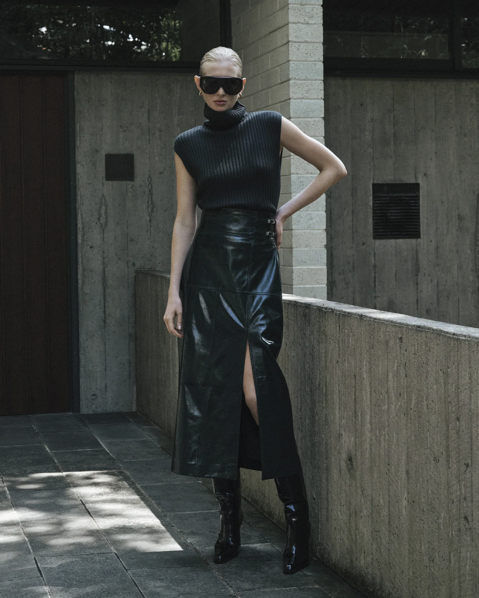 Merino Roll Neck Tank