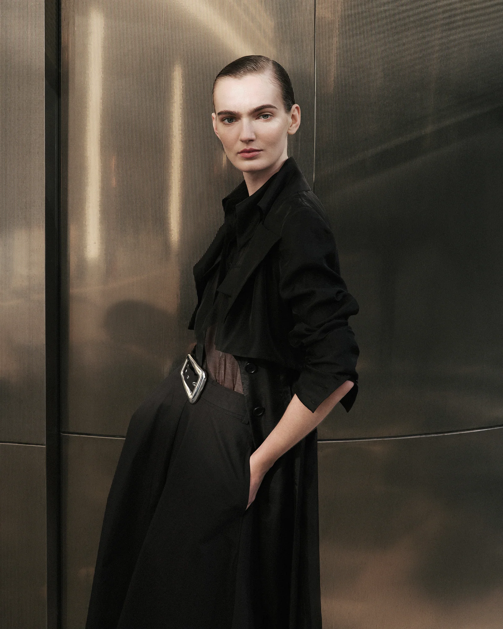 Sheer Organza Trench