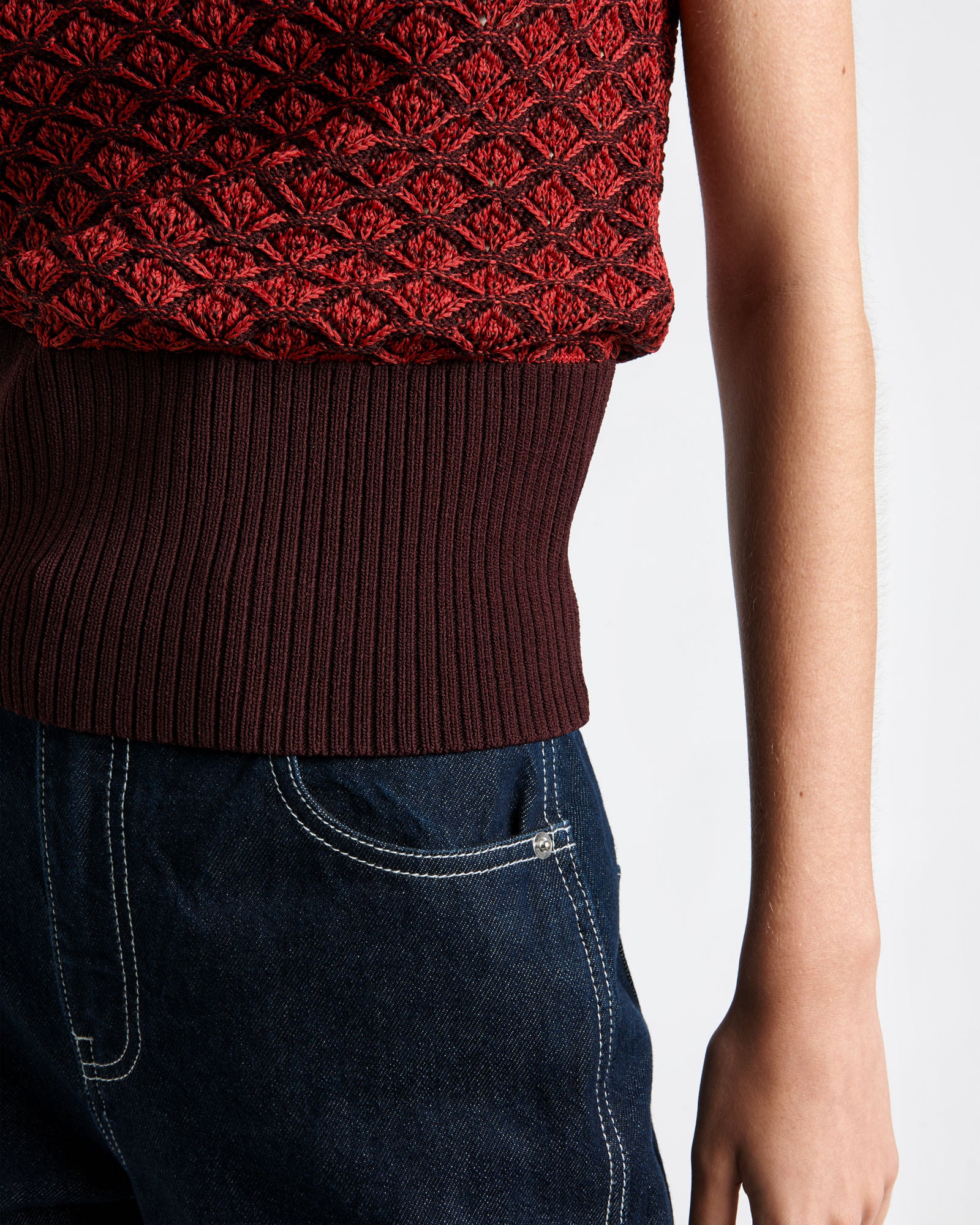 Diamond Pattern Knit Tank