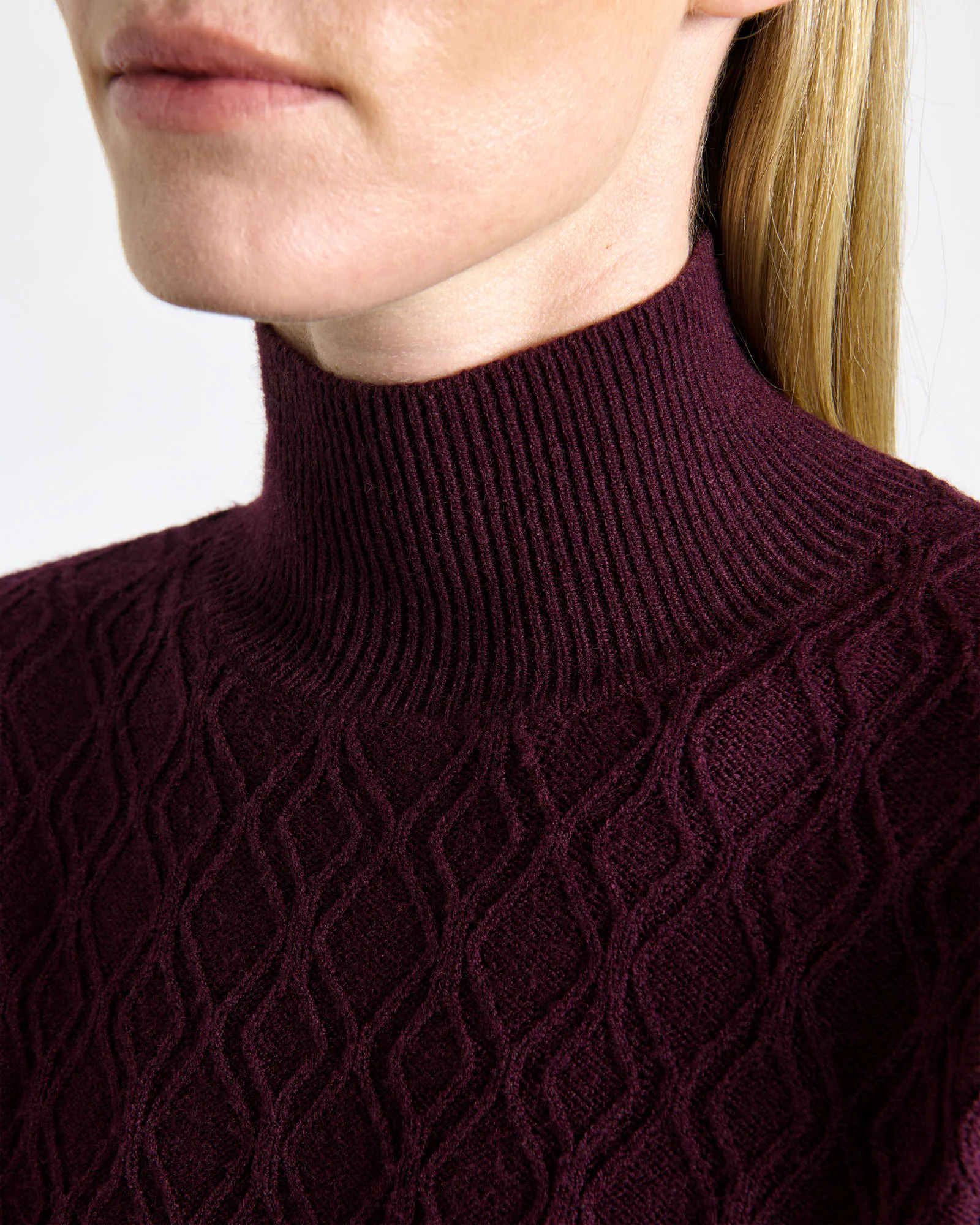 Textured Funnel Neck Sweater