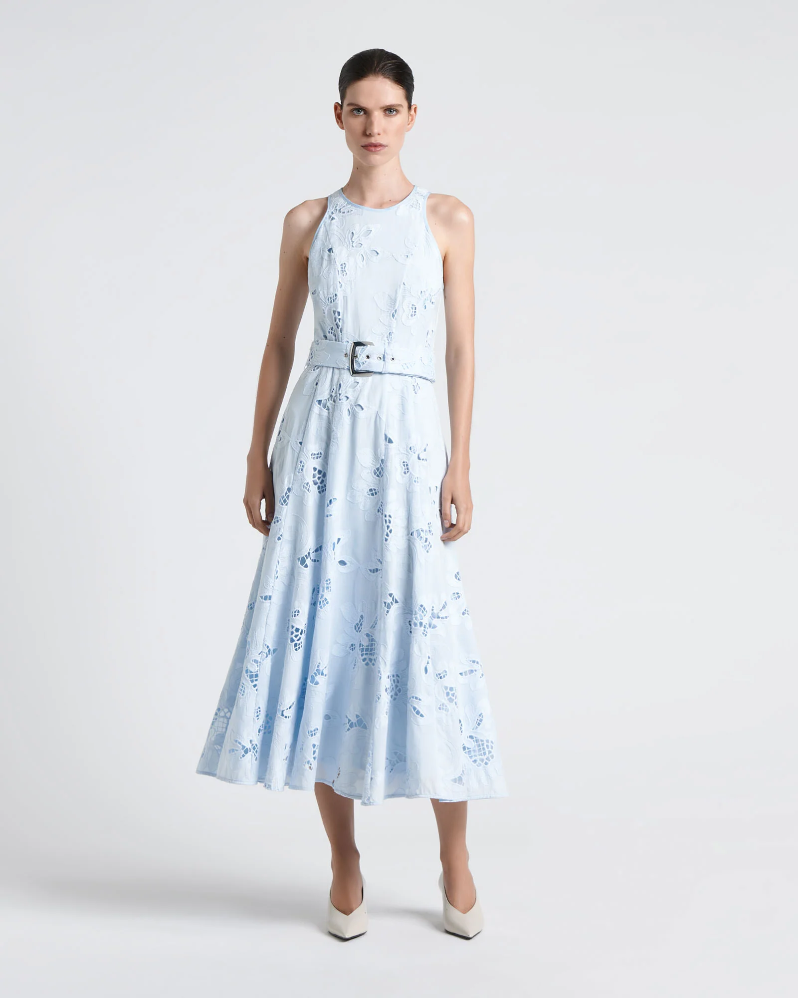 Cotton Embroidered Midi Dress