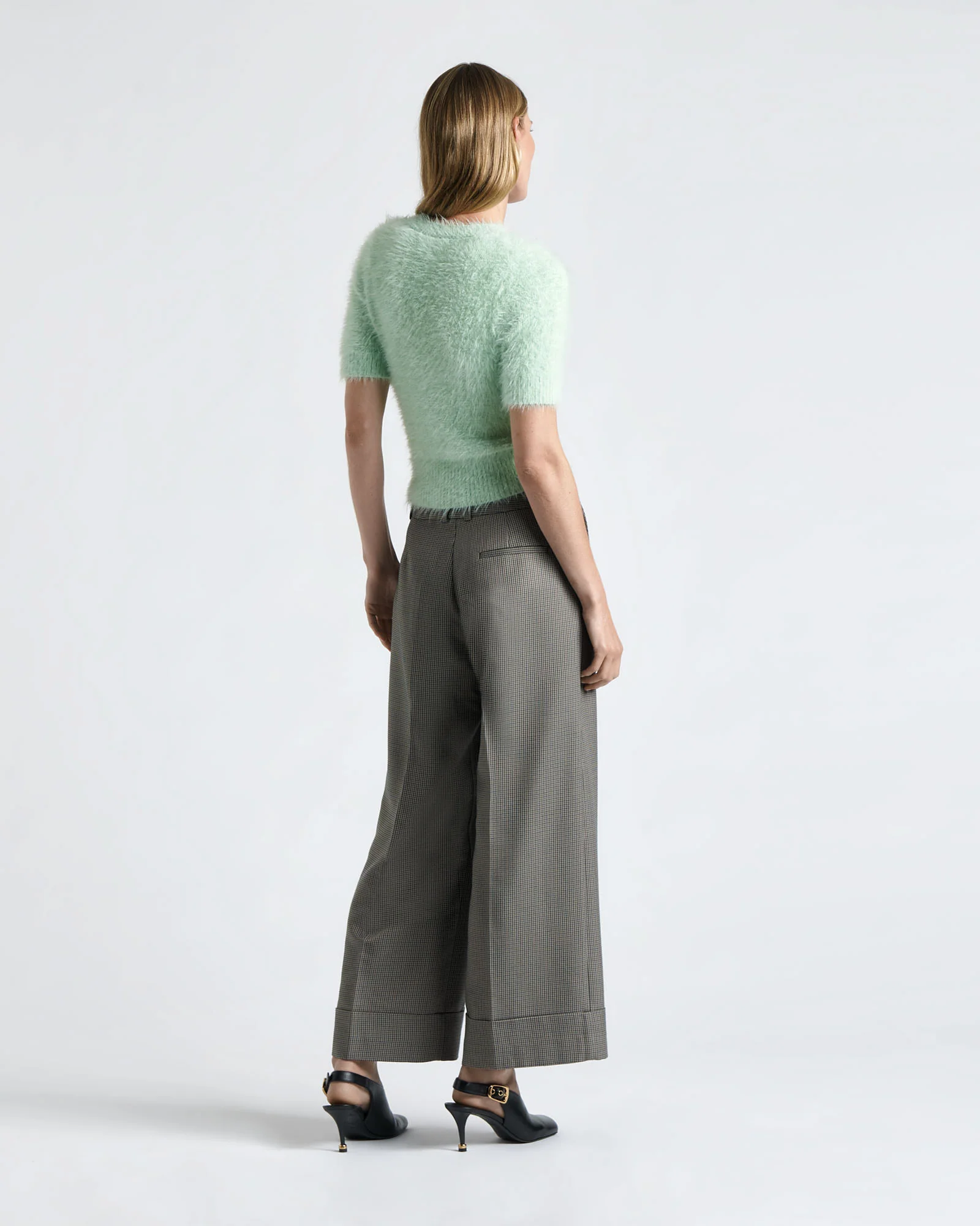 Fluffy Short Sleeve Knit