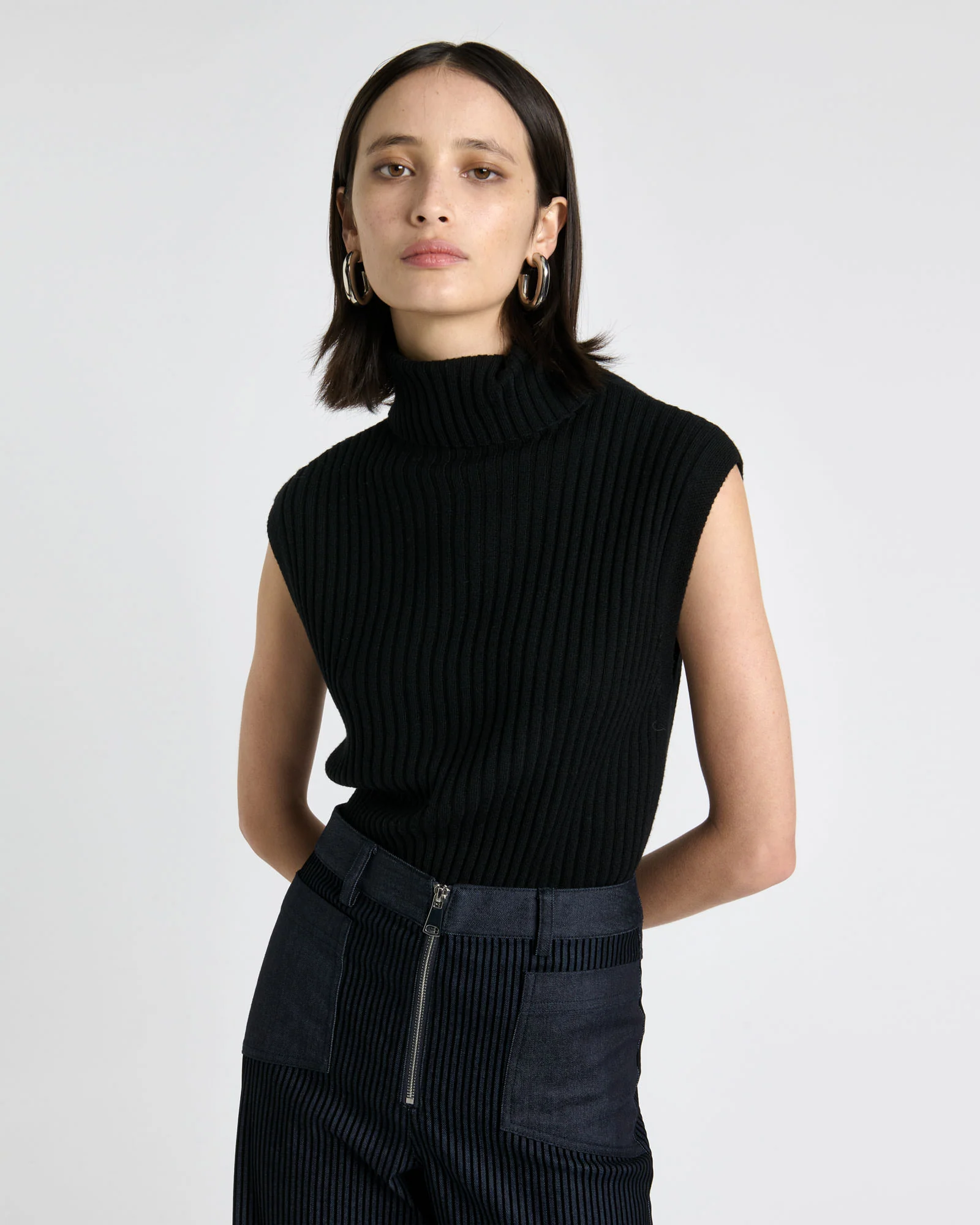 Merino Roll Neck Tank