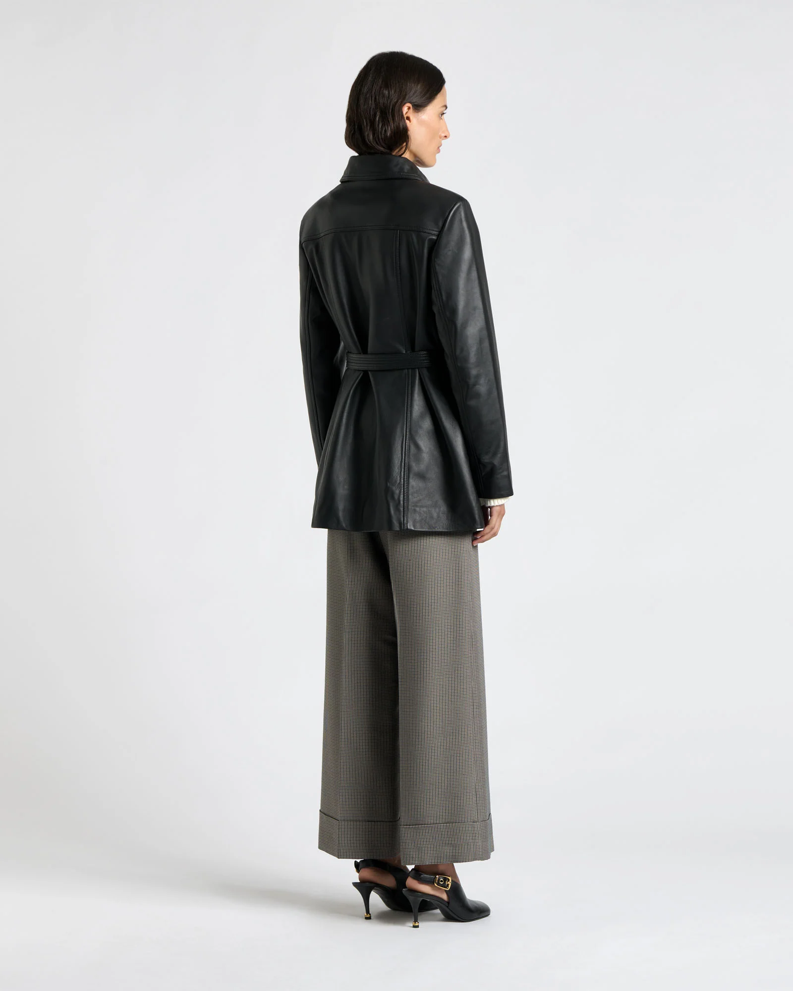 Leather Stitched Utility Jacket