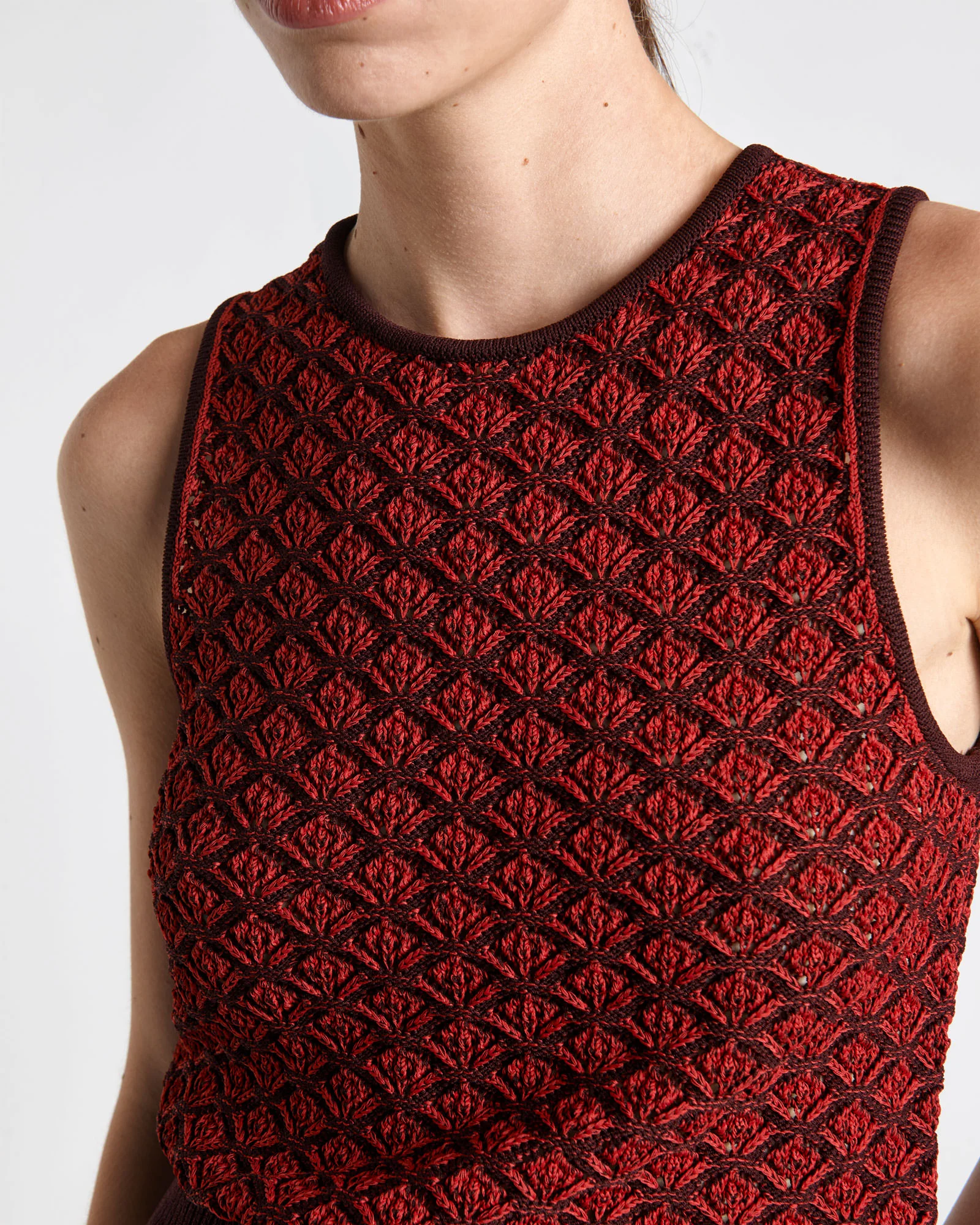 Diamond Pattern Knit Tank