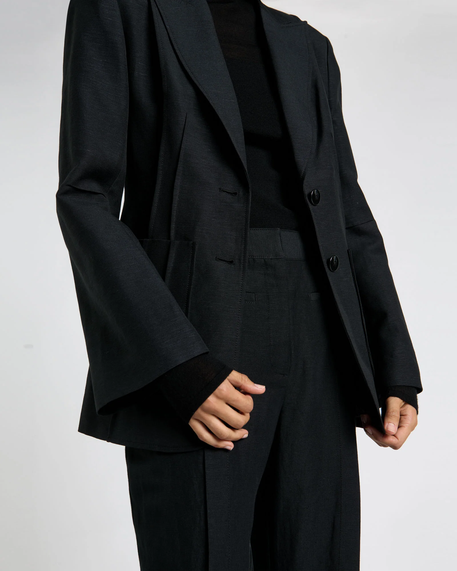 Linen Blend Tailored Blazer