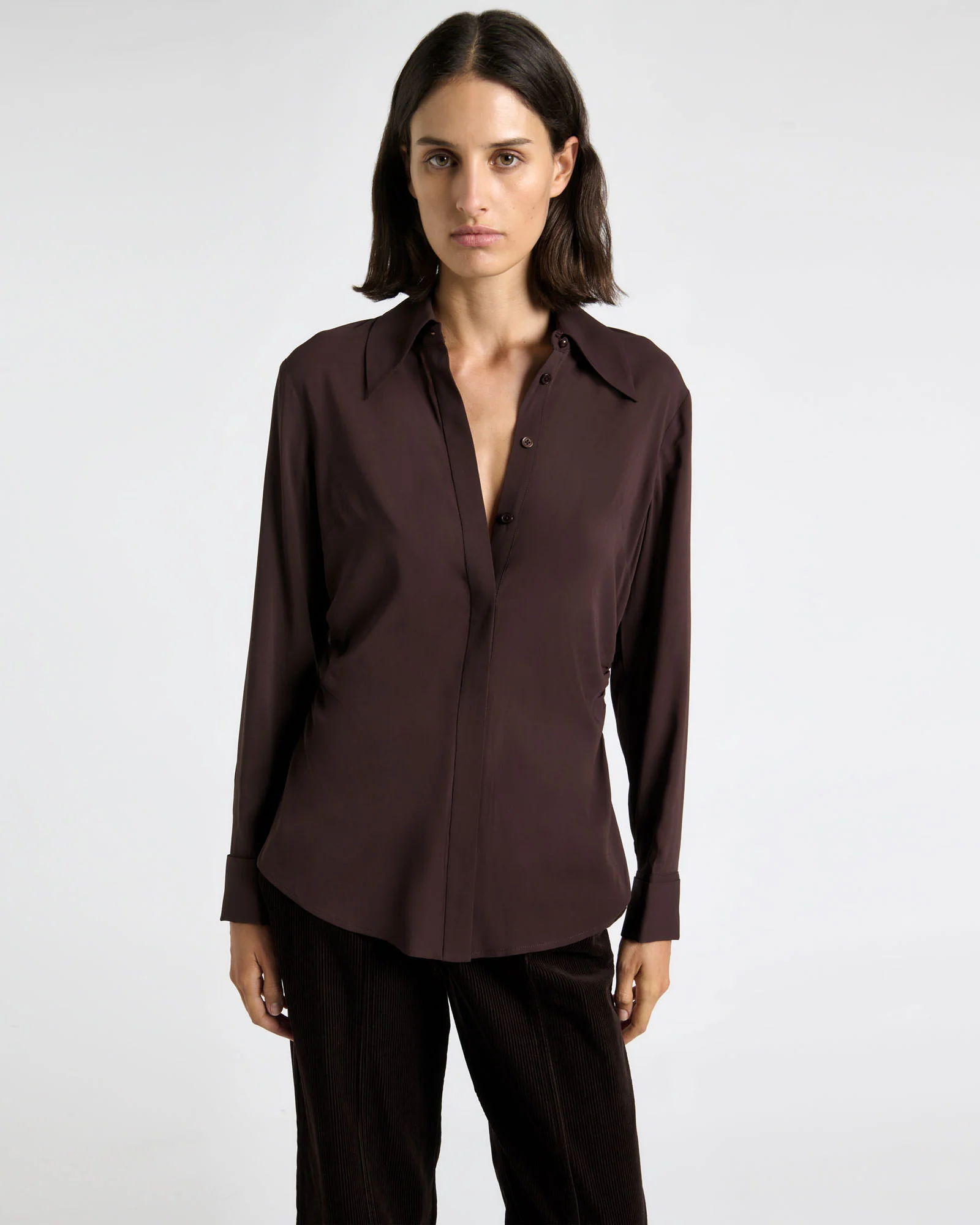 Soft Viscose Ruched Shirt