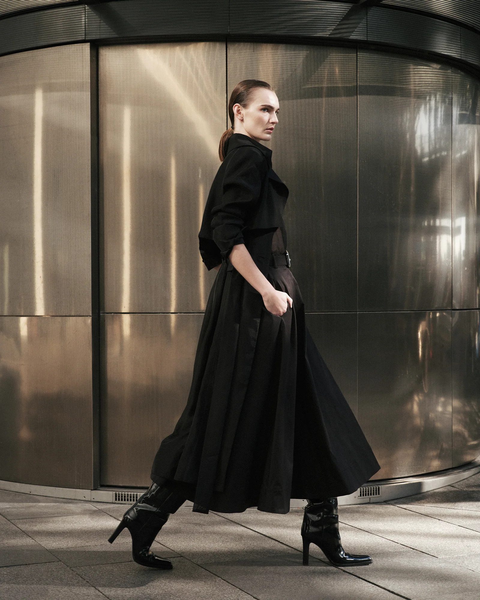 Good Earth Cotton Midi Circle Skirt