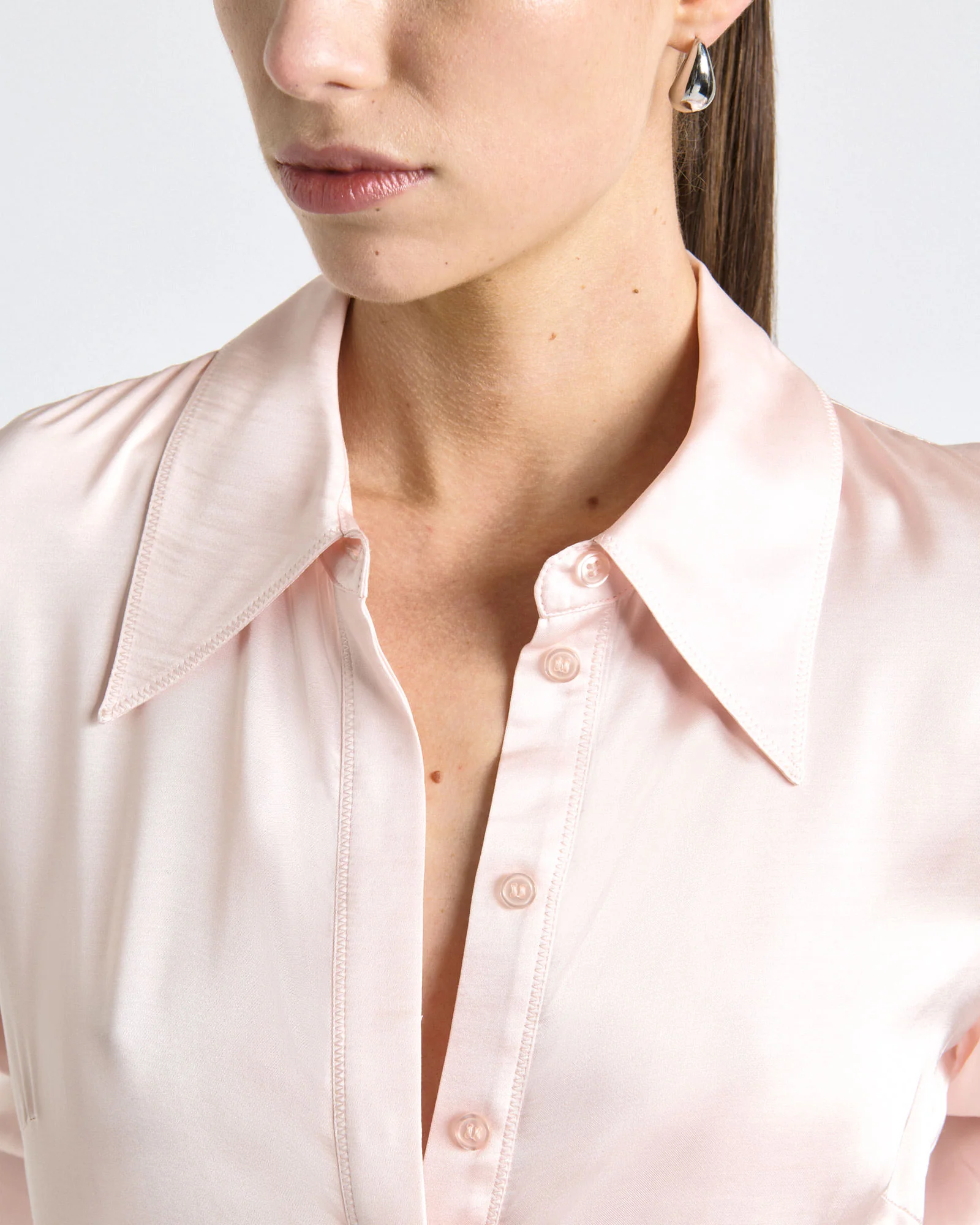 Satin Long Sleeve Shirt