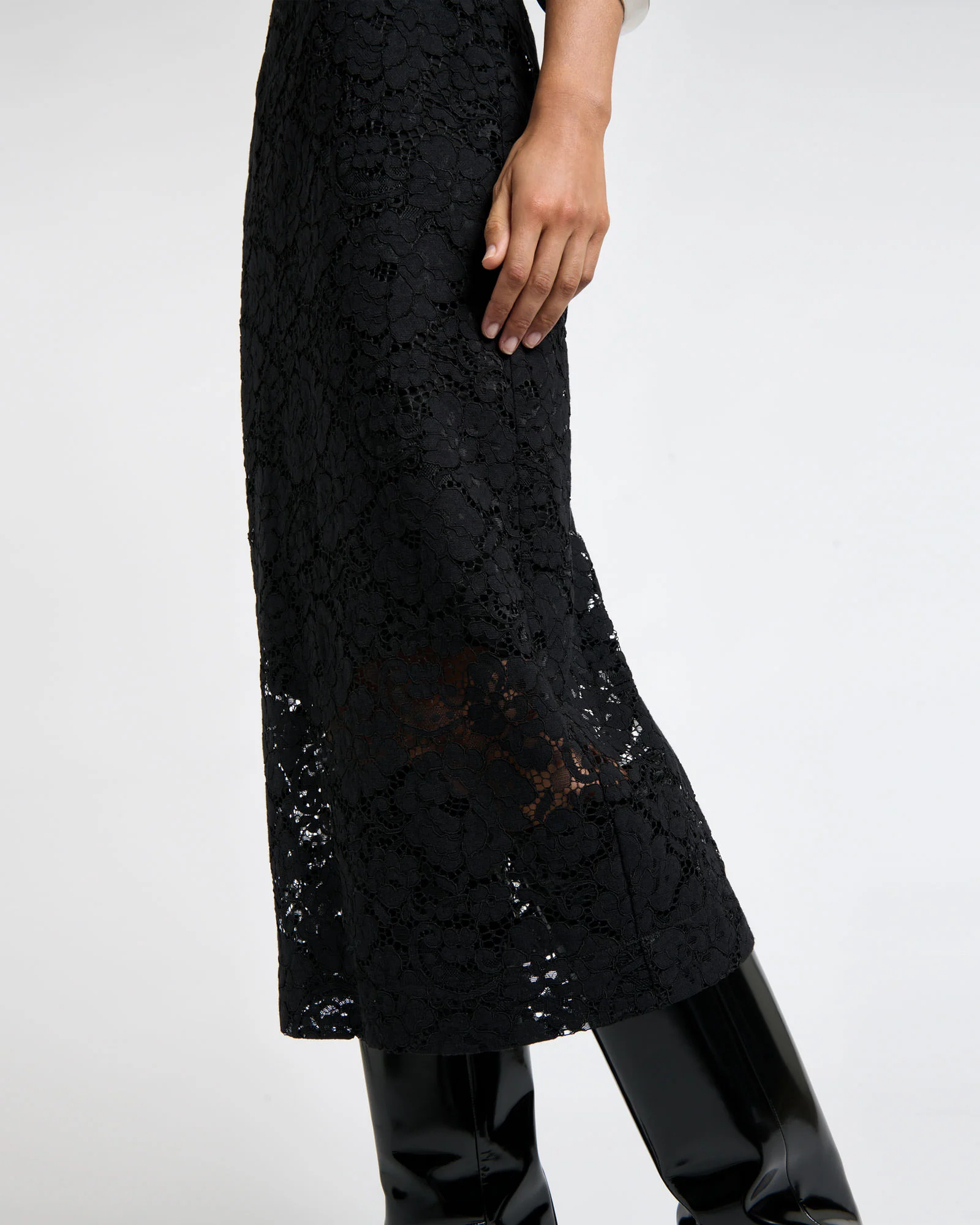 Paisley Rose Lace Column Dress