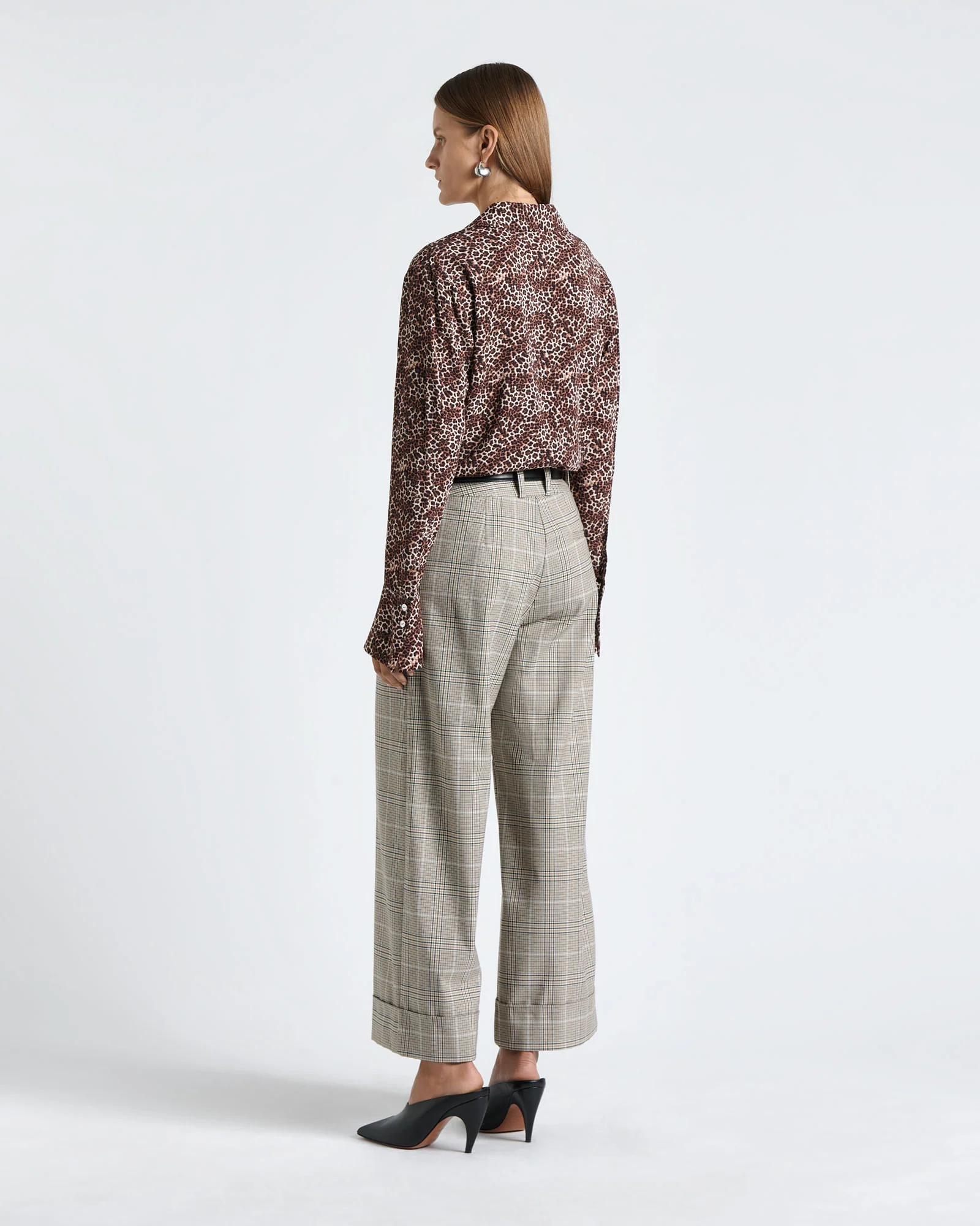 Leopard Viscose Fitted Shirt