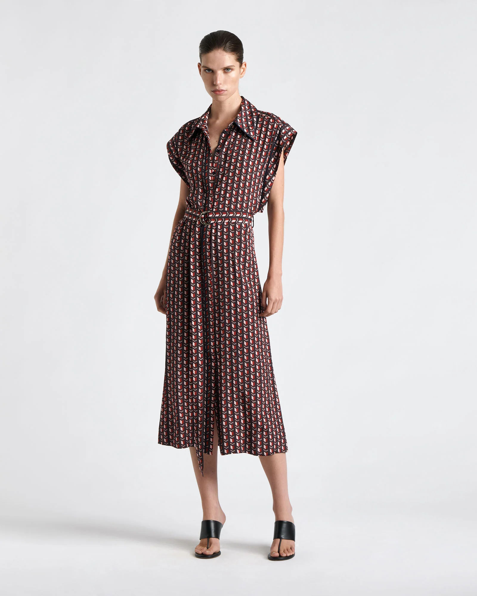 Mosaic Geo Twill Shirtdress