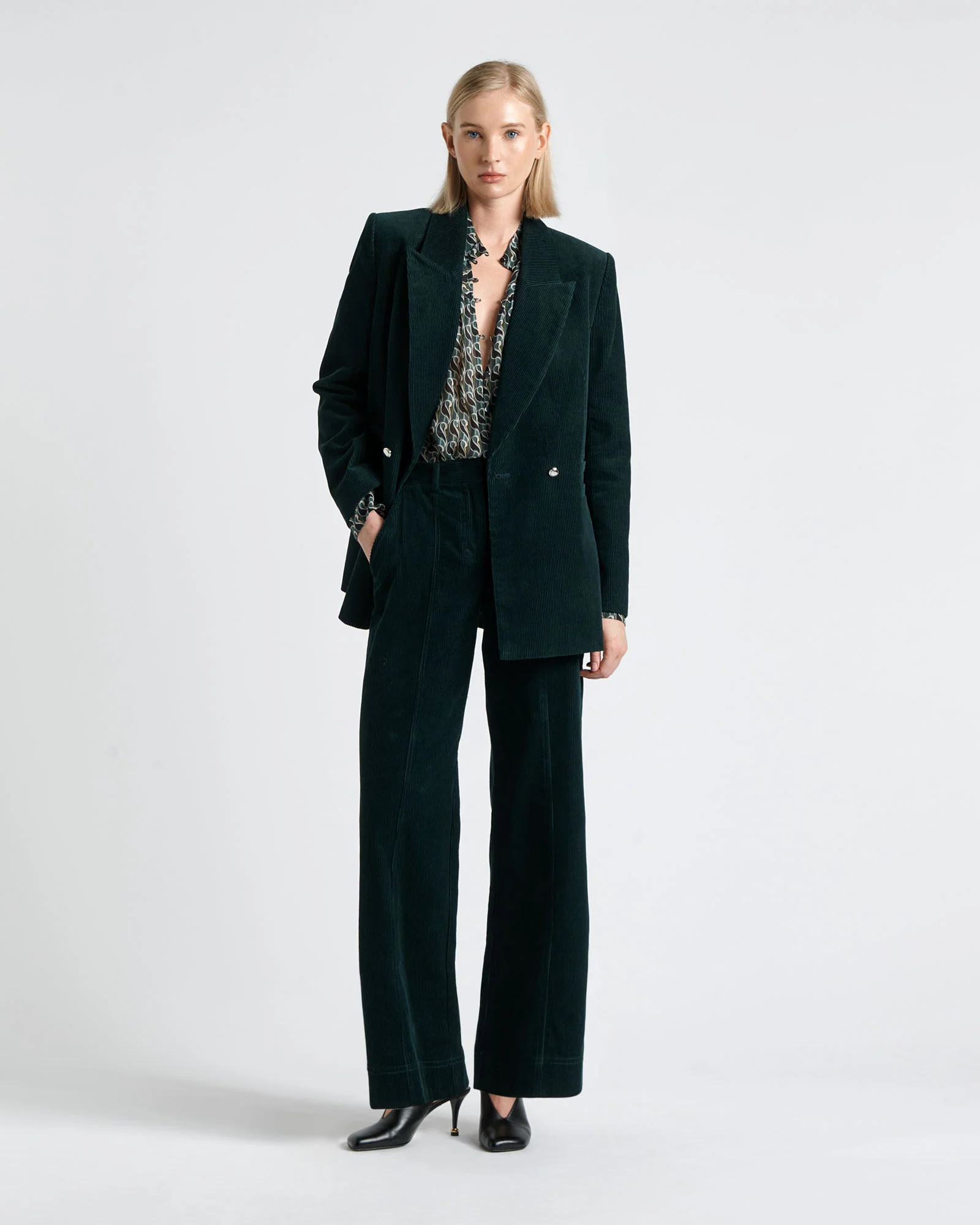 Pine Japanese Cotton Corduroy Blazer