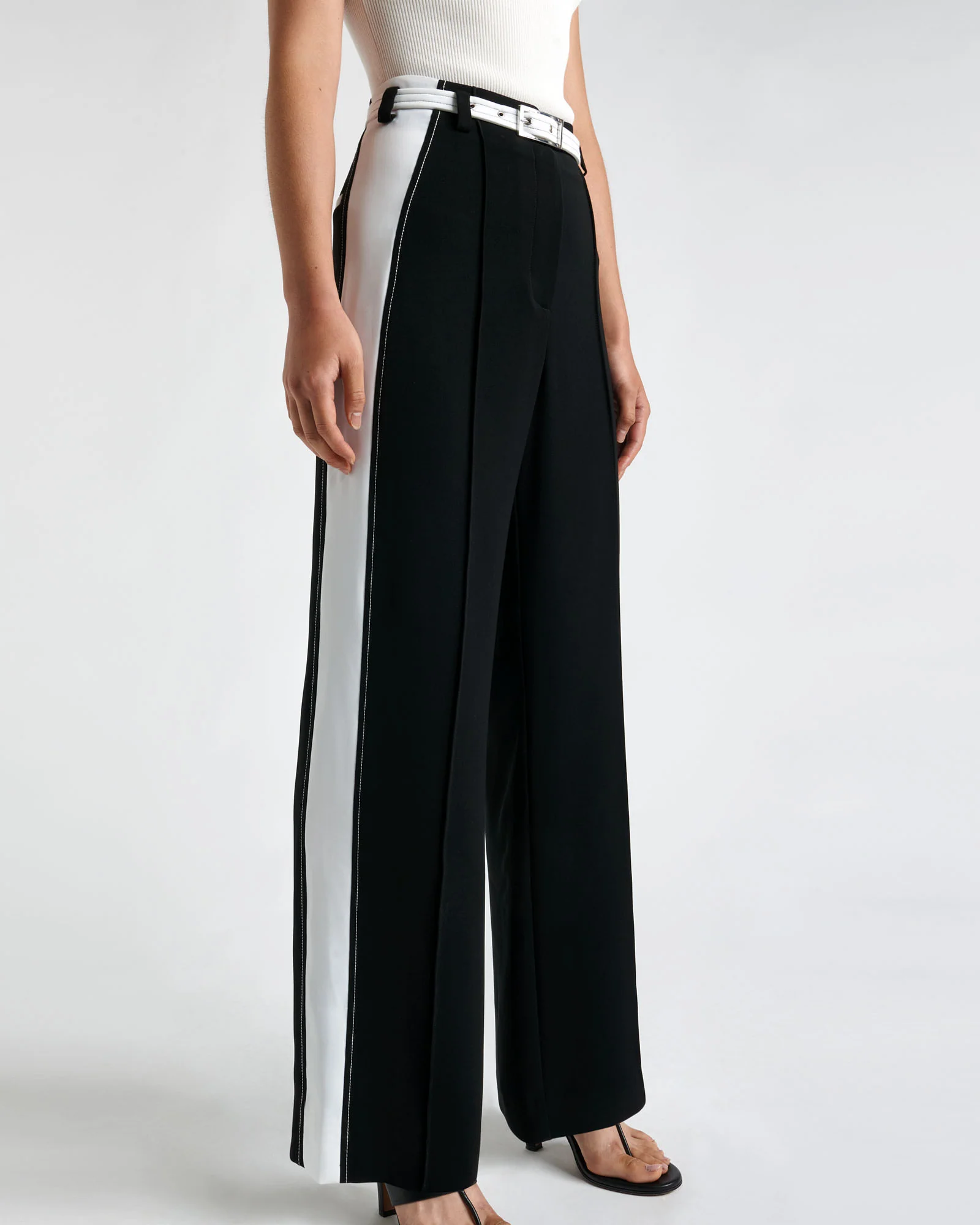 Contrast Wide Leg Pant