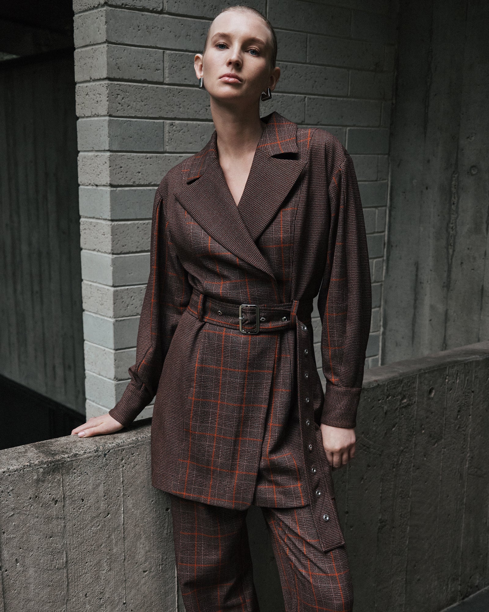 European Prince of Wales Check Mini Dress