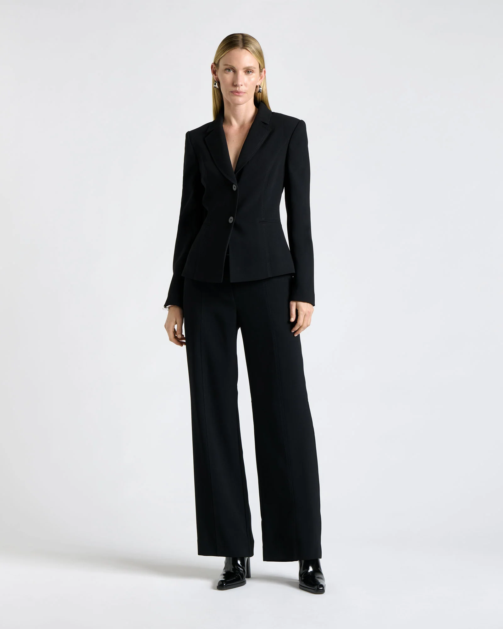 Recycled Crepe Cropped Jacket