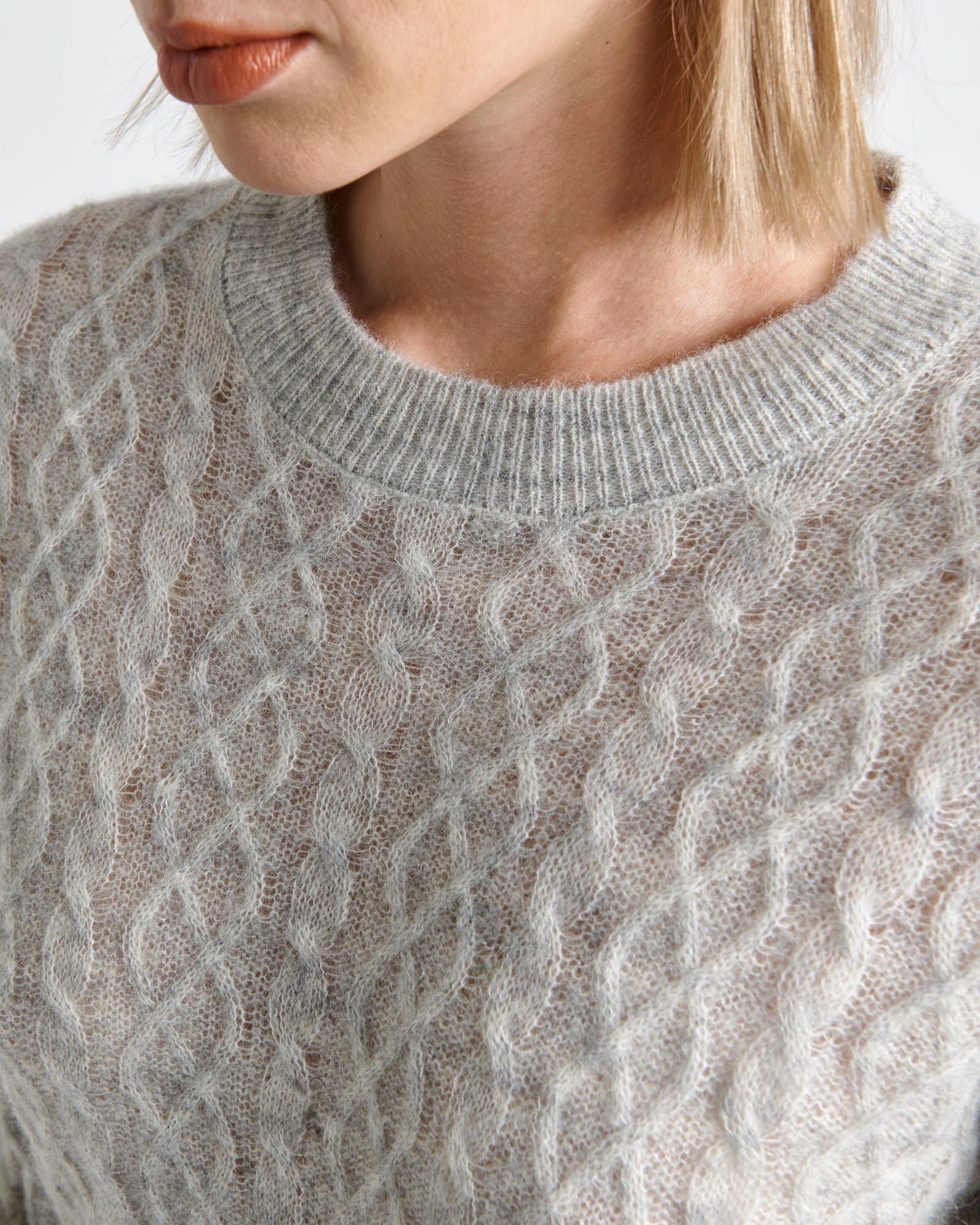 Alpaca Merino Blend Cable Sweater