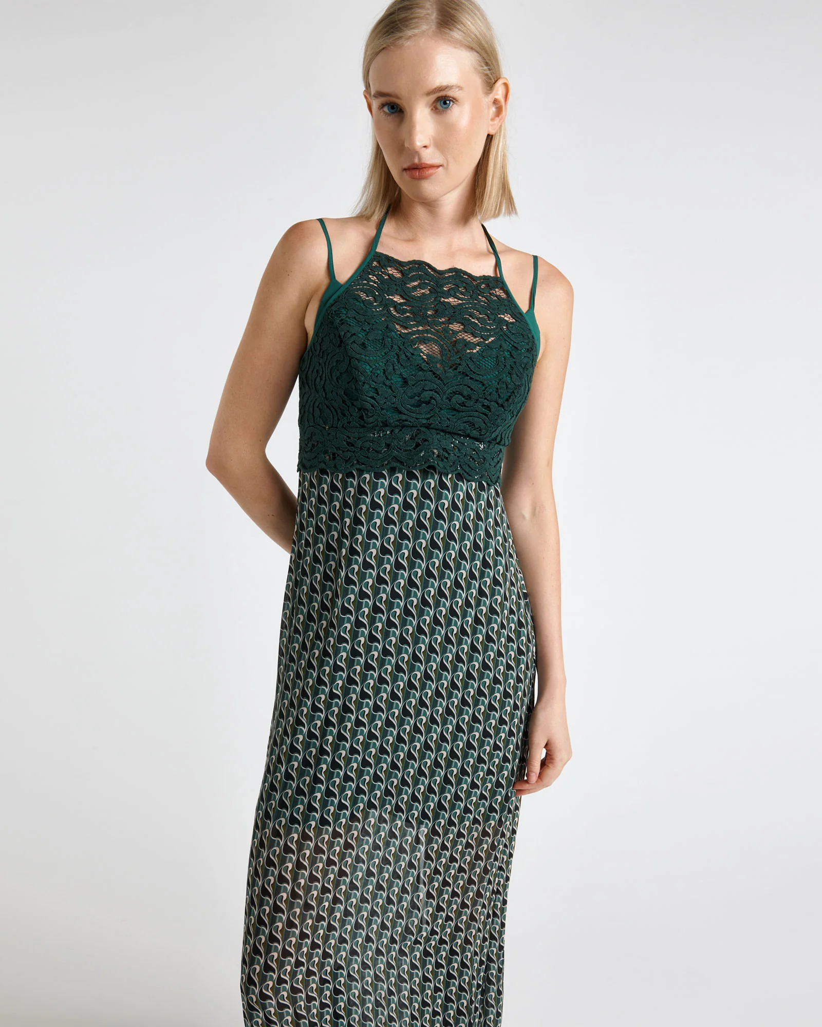 Mod Geo Sleeveless Slip Dress