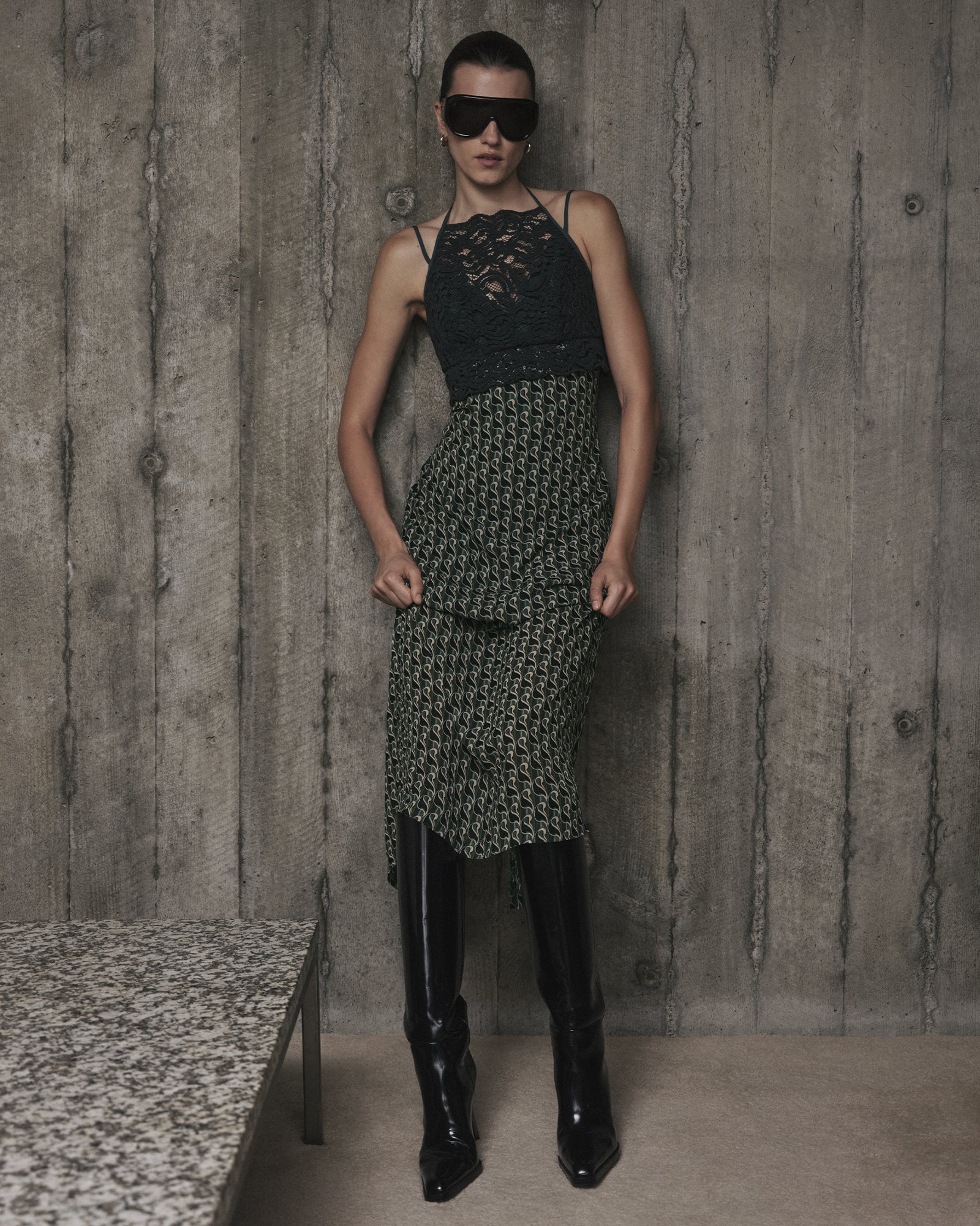 Mod Geo Sleeveless Slip Dress