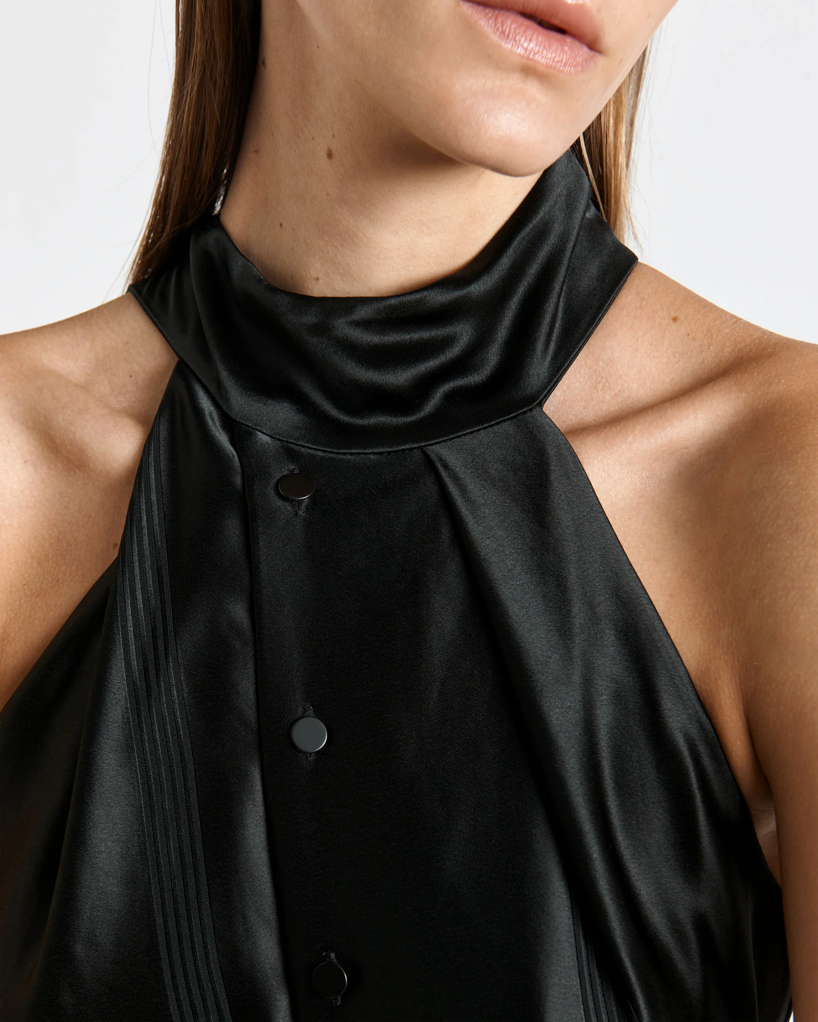 Satin Acetate Halter Jumpsuit