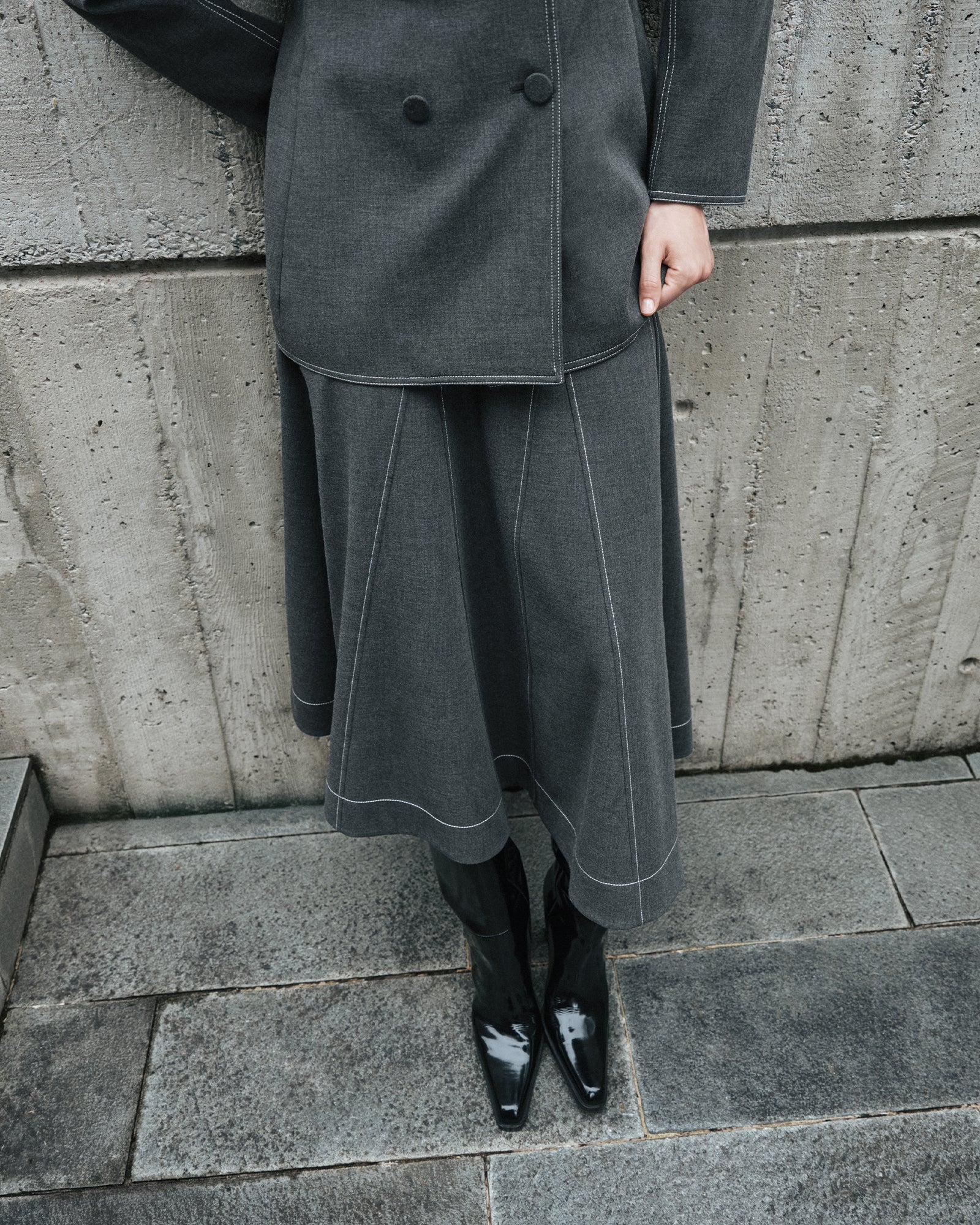 Bi-Stretch Twill Full Skirt