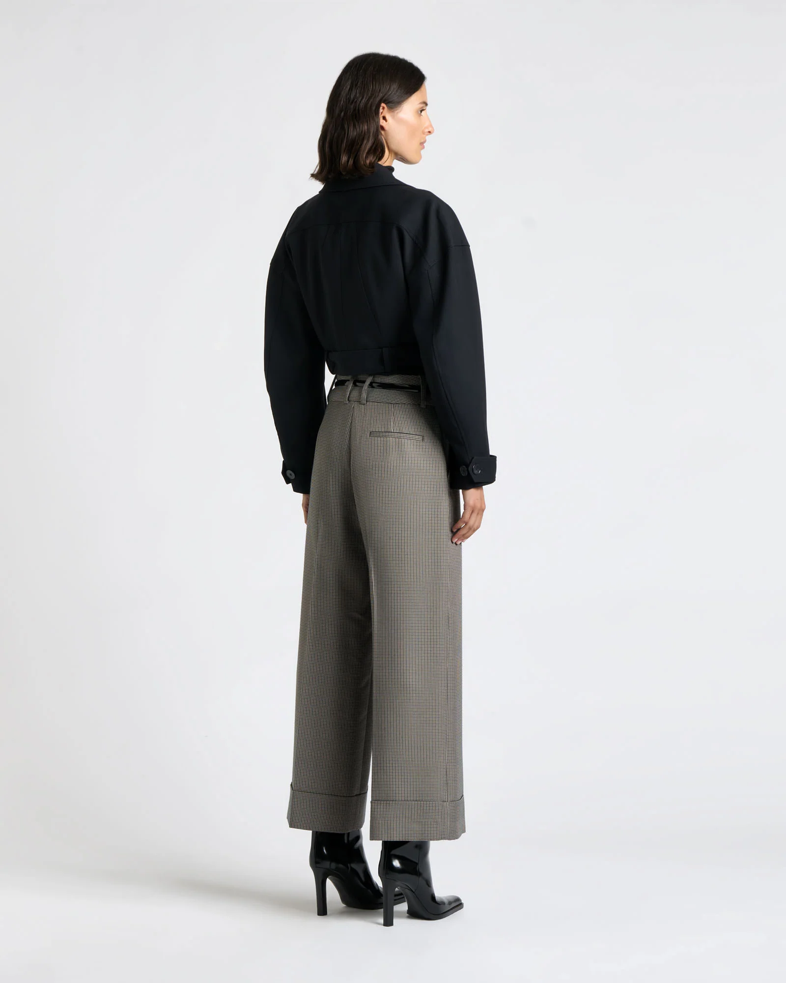 Viscose Twill Cropped Trench