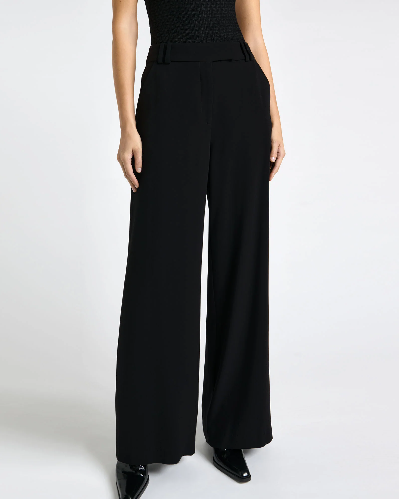 Satin Back Wide Leg Pant