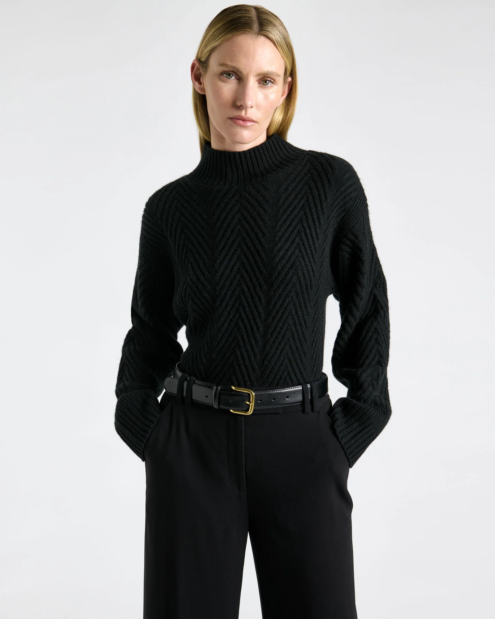 Chunky Herringbone Stitch Sweater