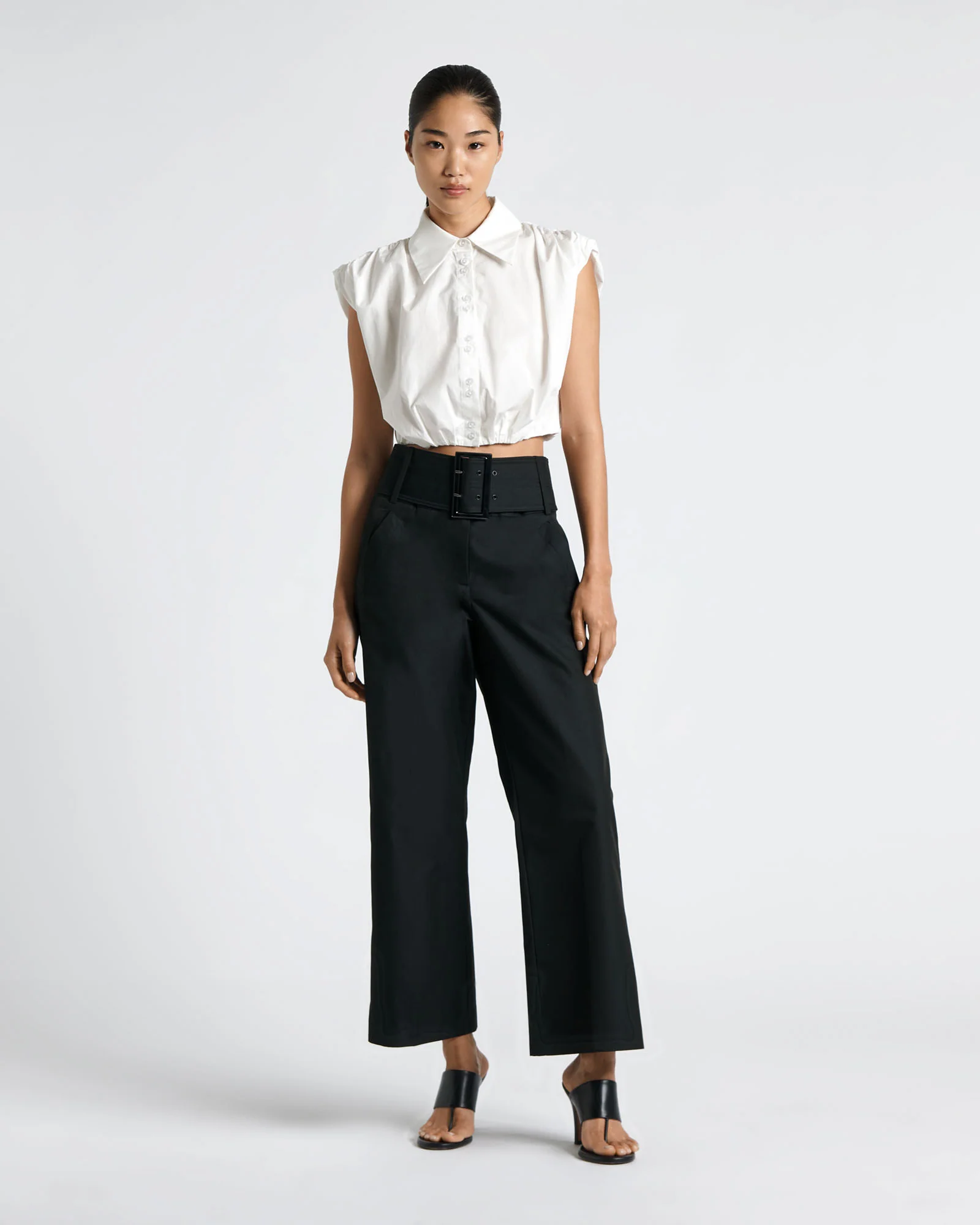 Good Earth Cotton Cropped Shirt