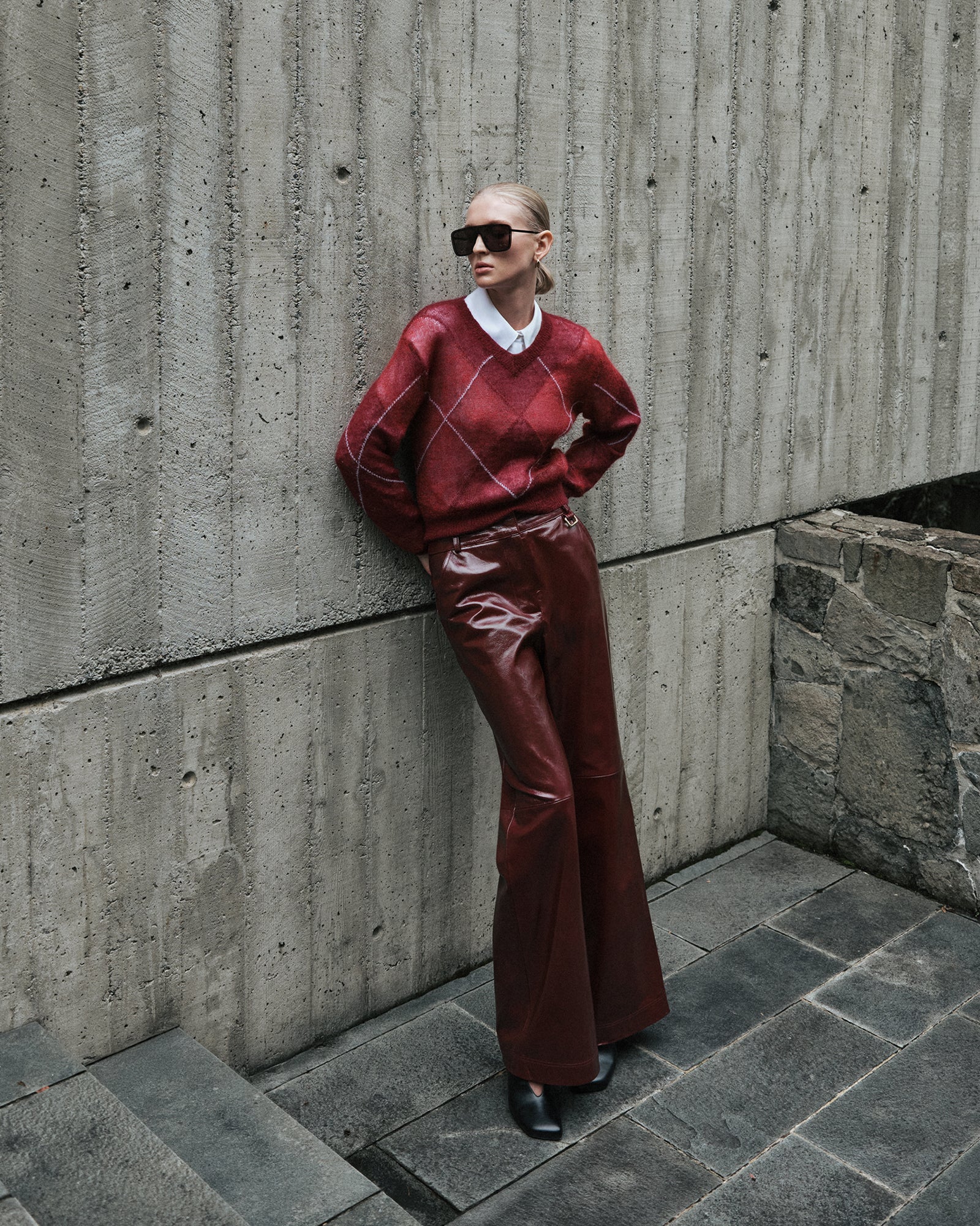 Mohair Argyle Sweater