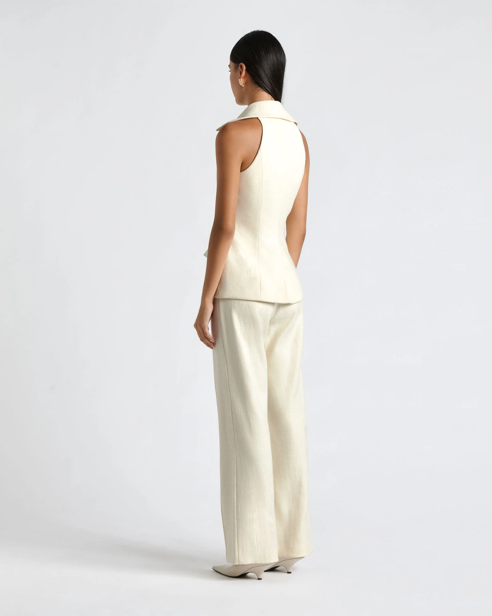 Herringbone Wide Leg Pant