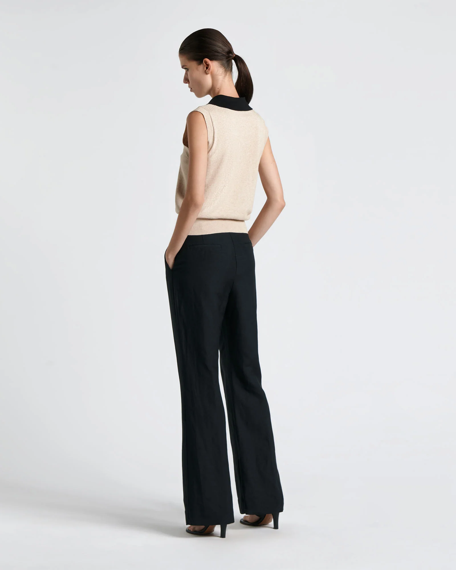 Polo Collar Sleeveless Knit