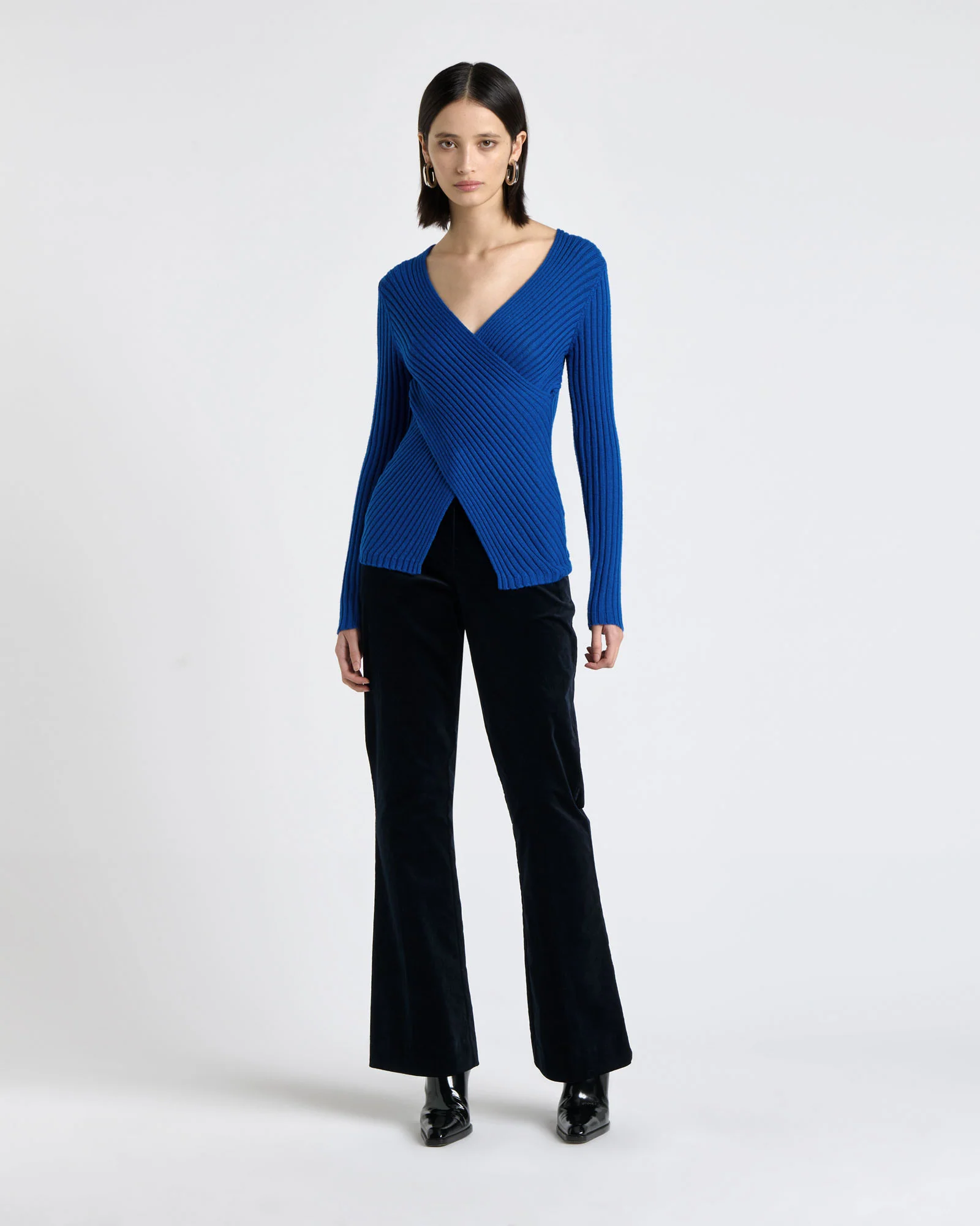 Wrap Front Merino Knit