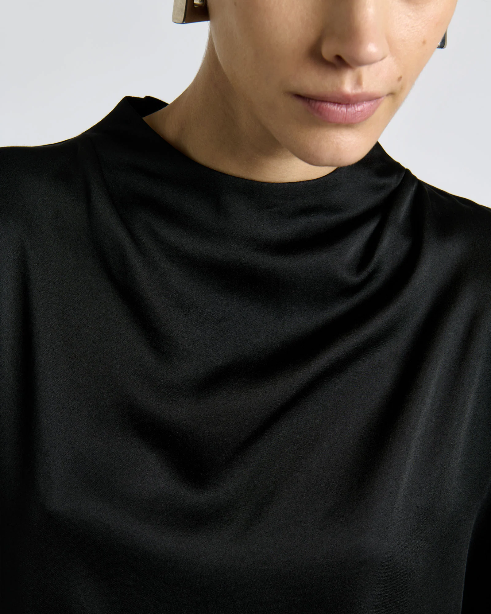 Satin Cowl Neck Top