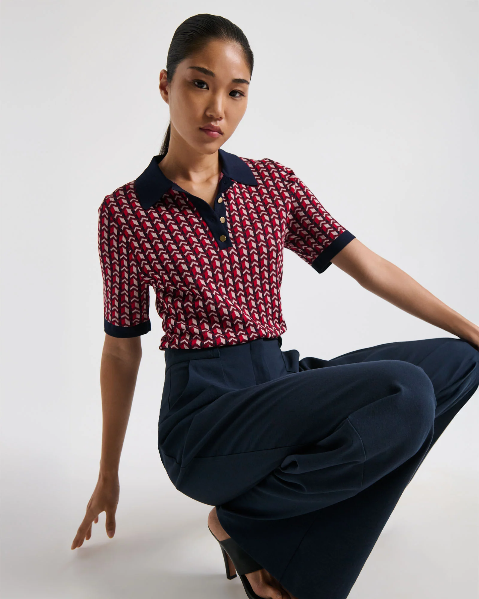 Front Fold Buckled Pant