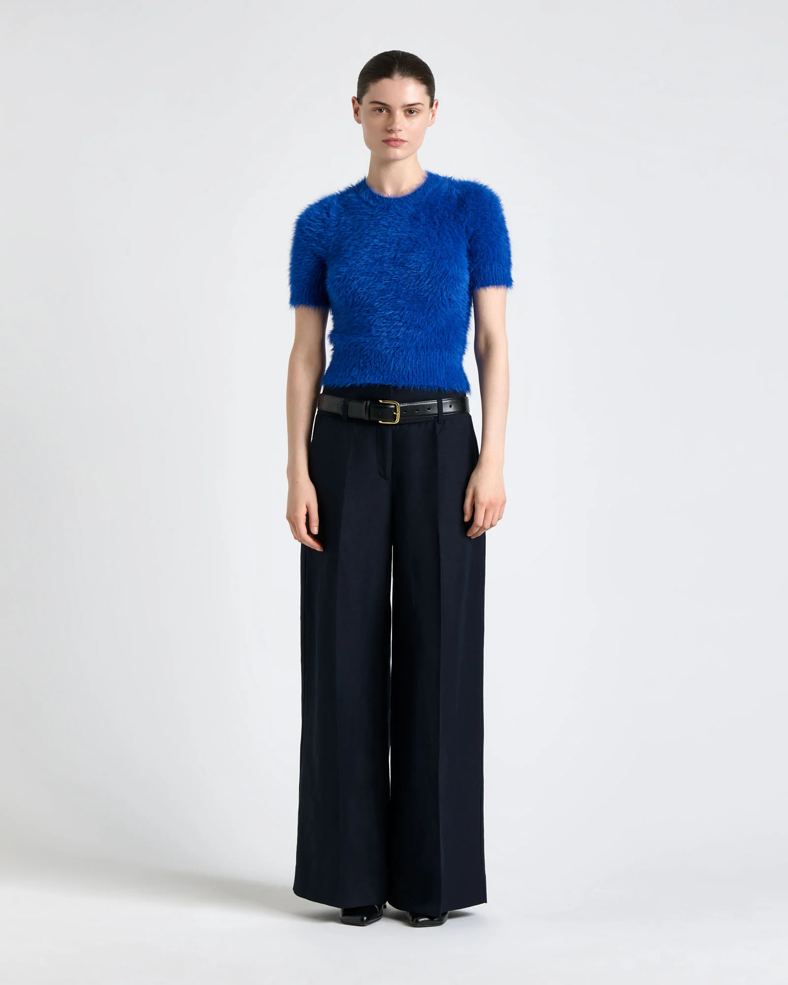 Fluffy Short Sleeve Knit