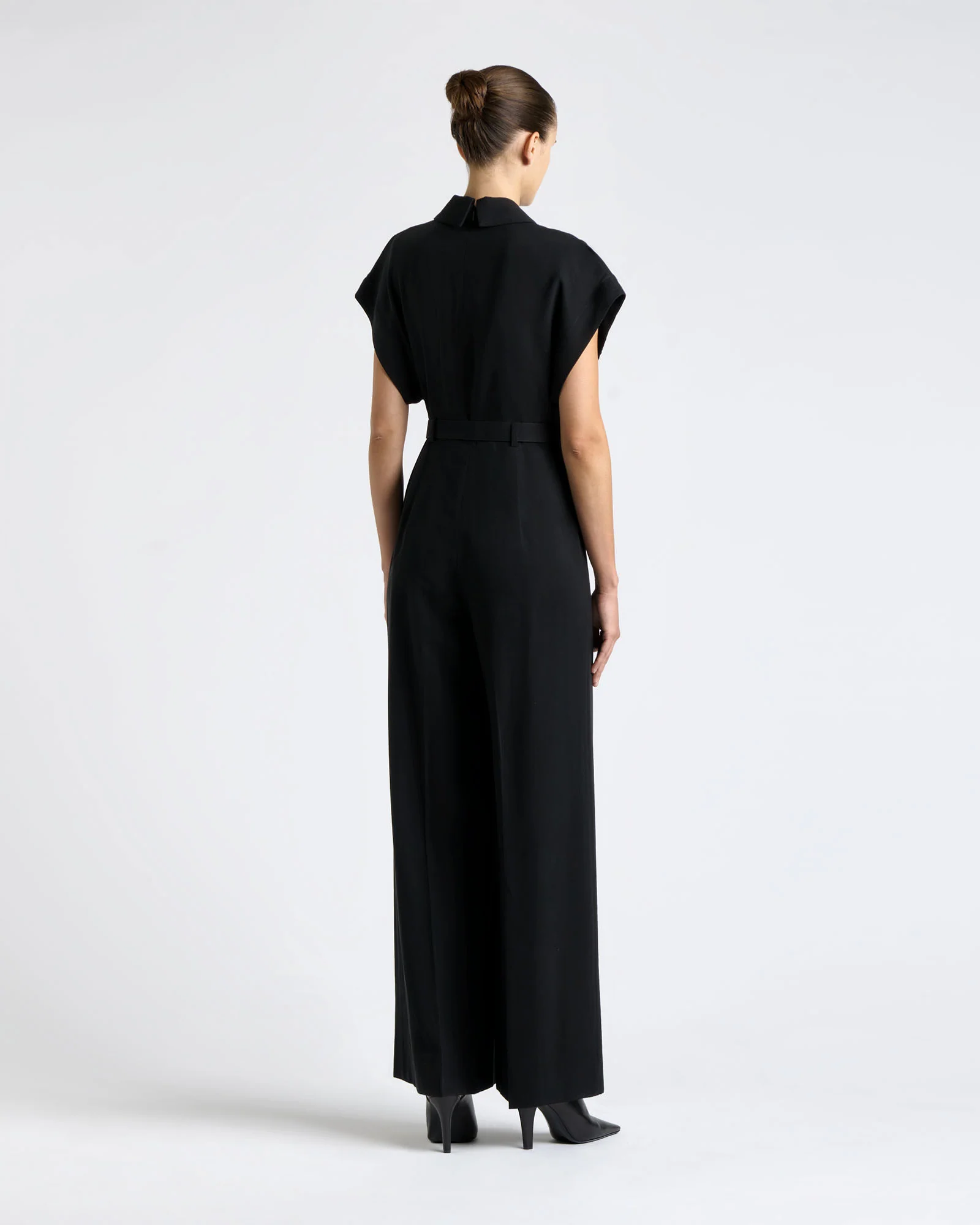 Viscose Twill Wide Leg Jumpsuit