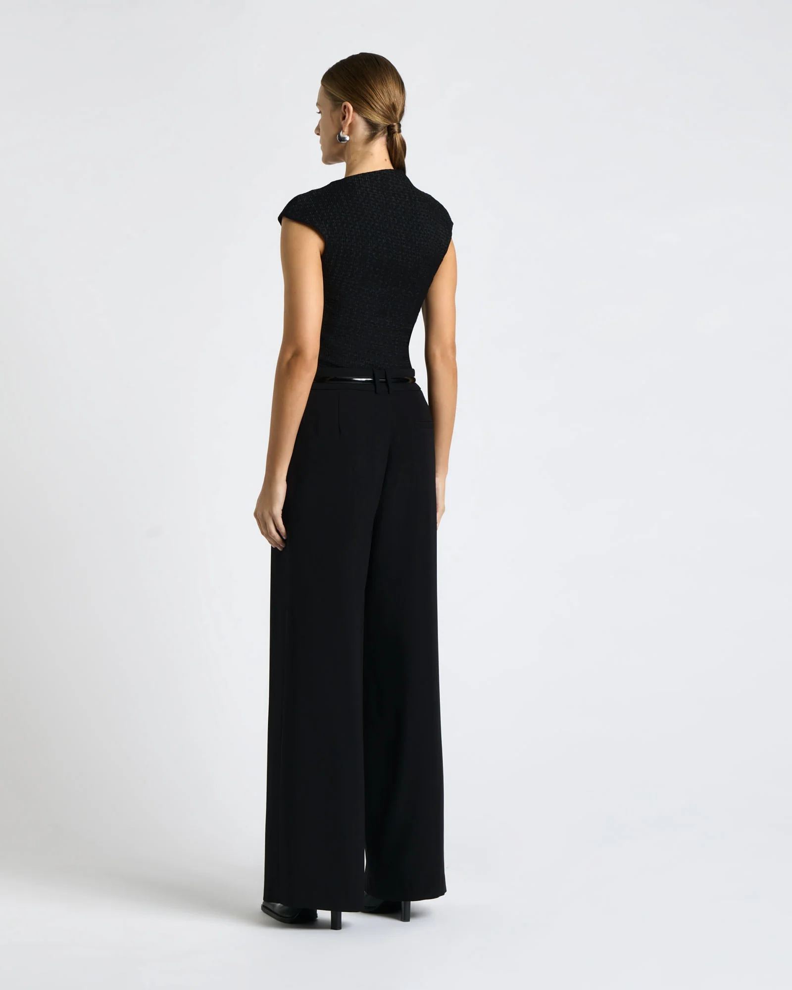 Satin Back Wide Leg Pant