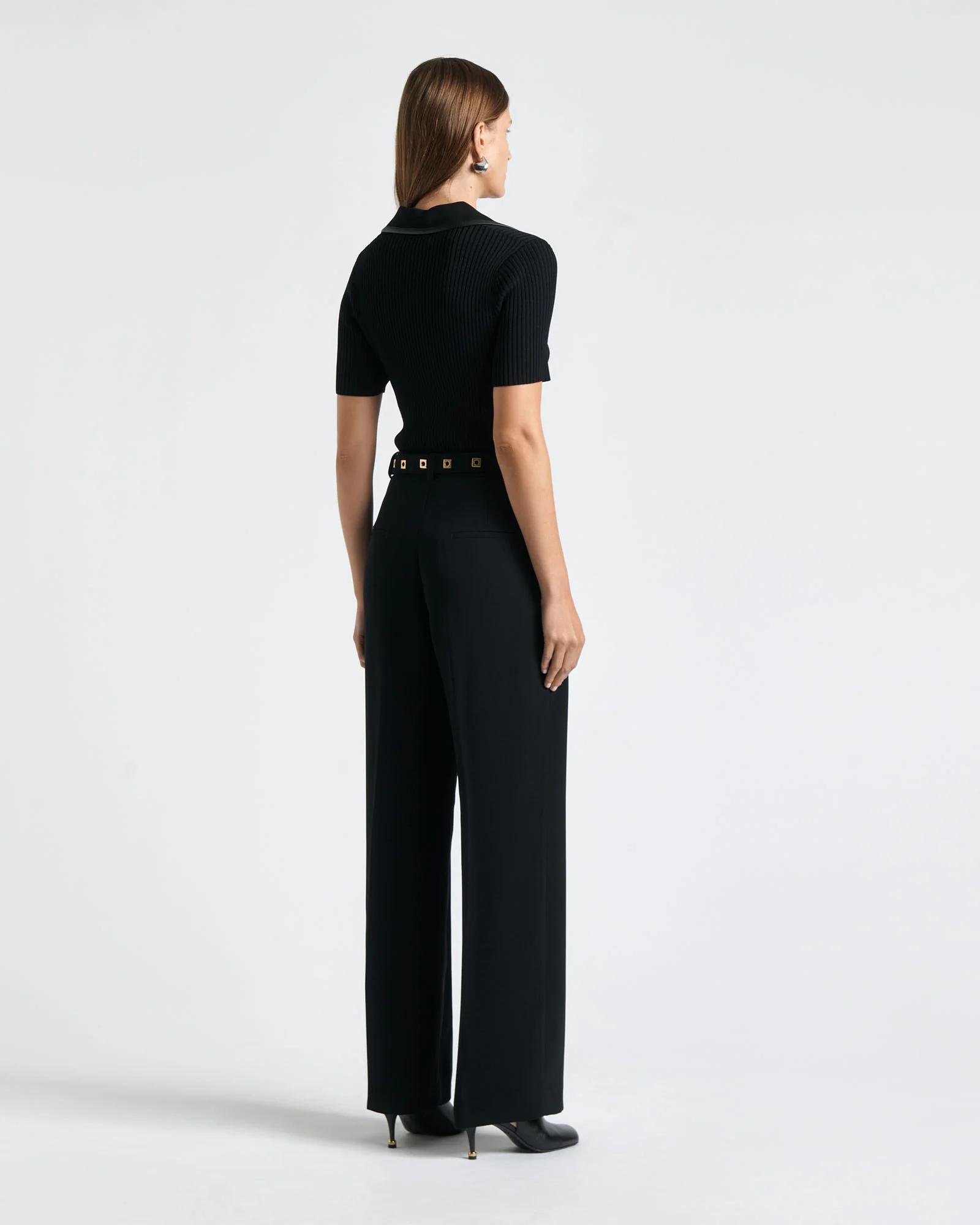 Square Buckle Straight Leg Pant