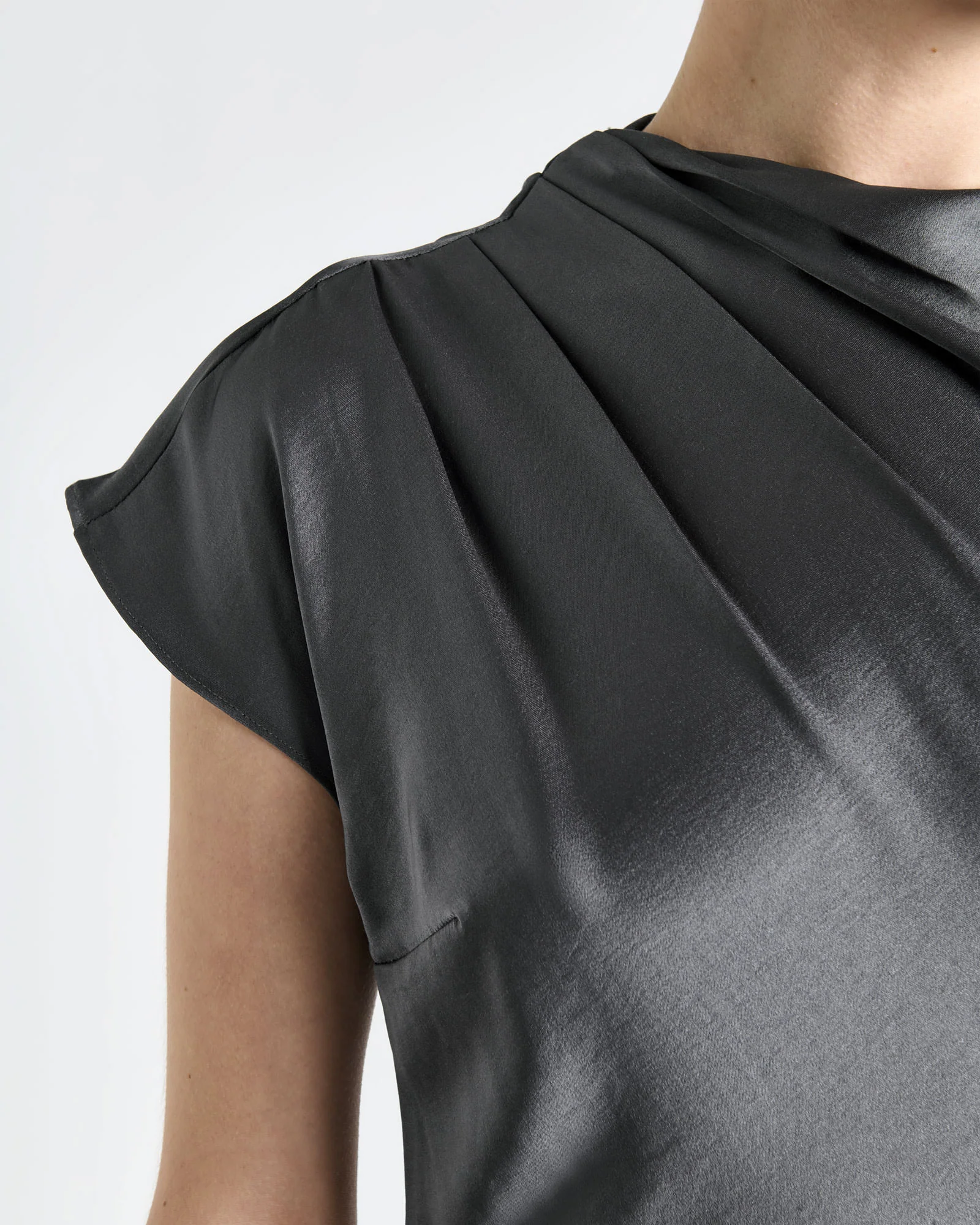 Satin Bind Detail Midi Dress