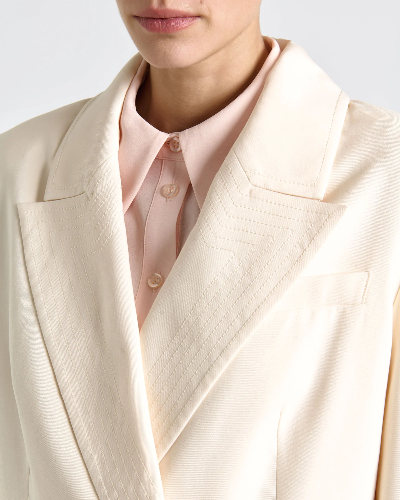 Dew Viscose Twill Double Breasted Blazer