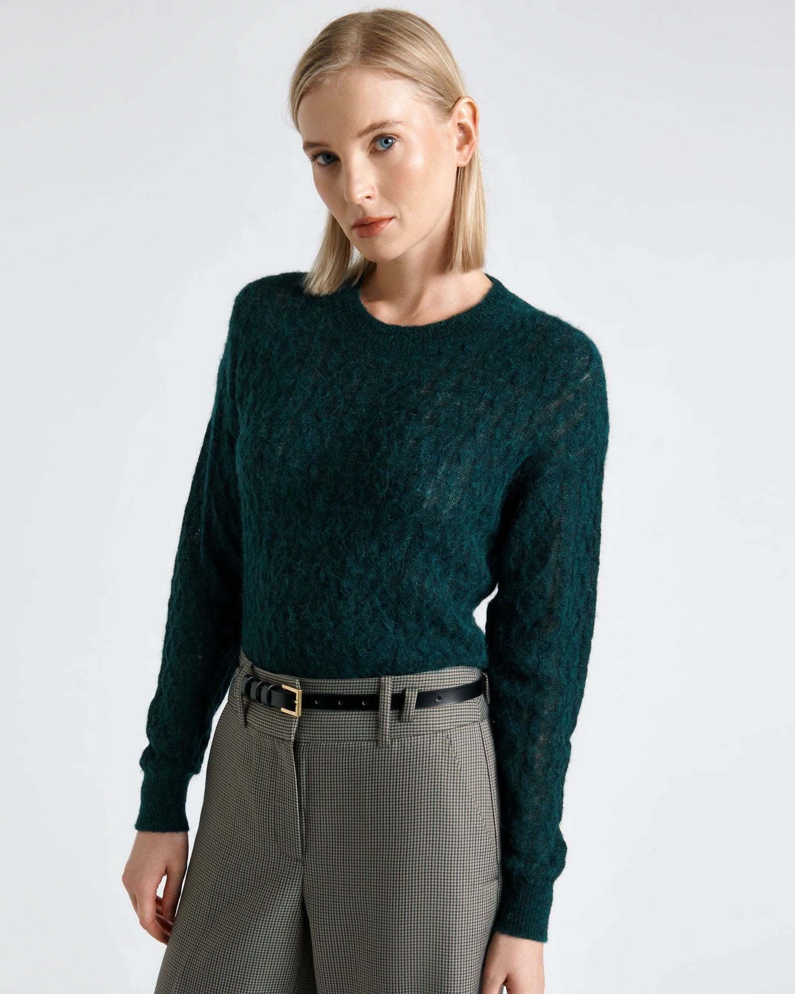 Alpaca Merino Blend Cable Sweater