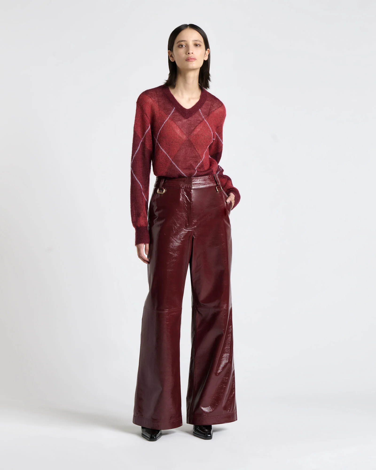 Mohair Argyle Sweater